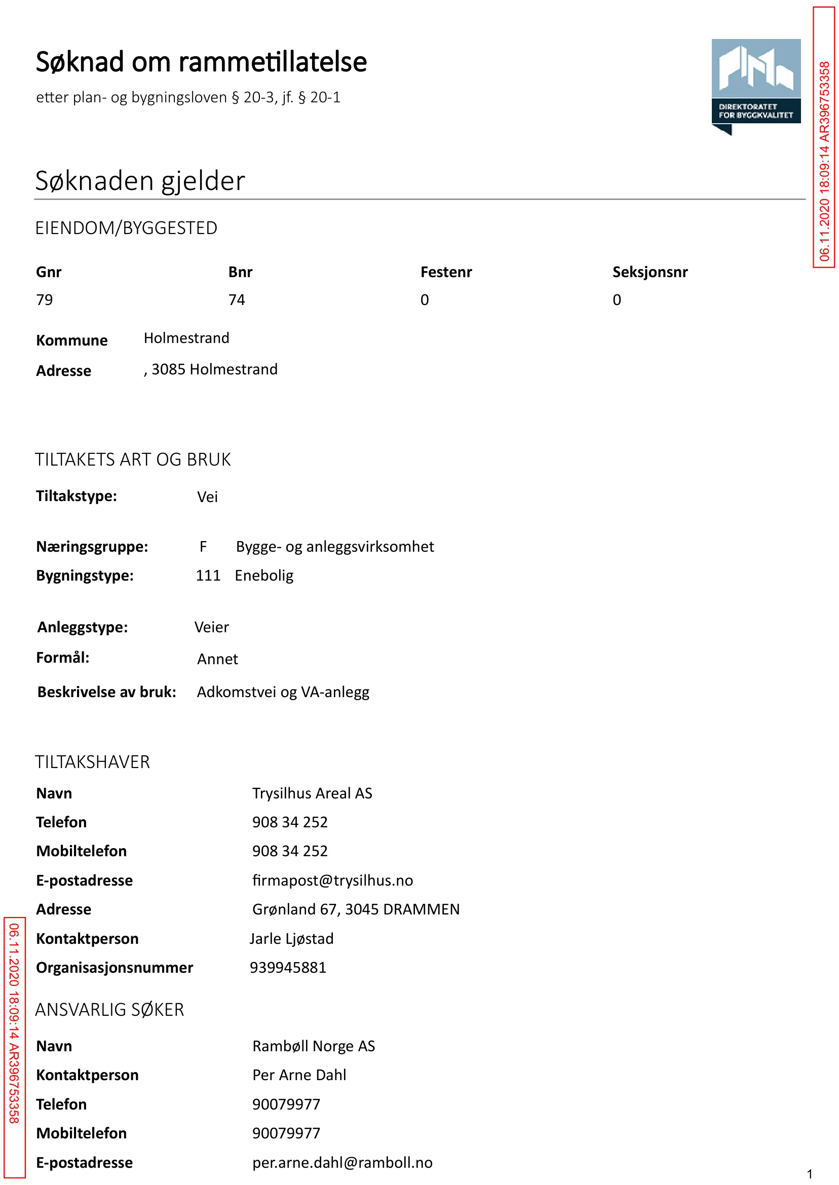 Søknad om rammetillatelse