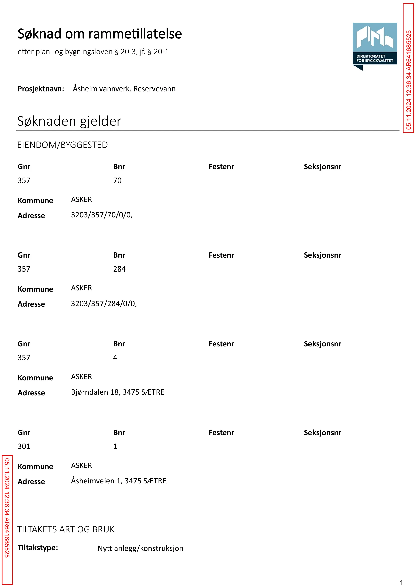 Søknad om rammetillatelse