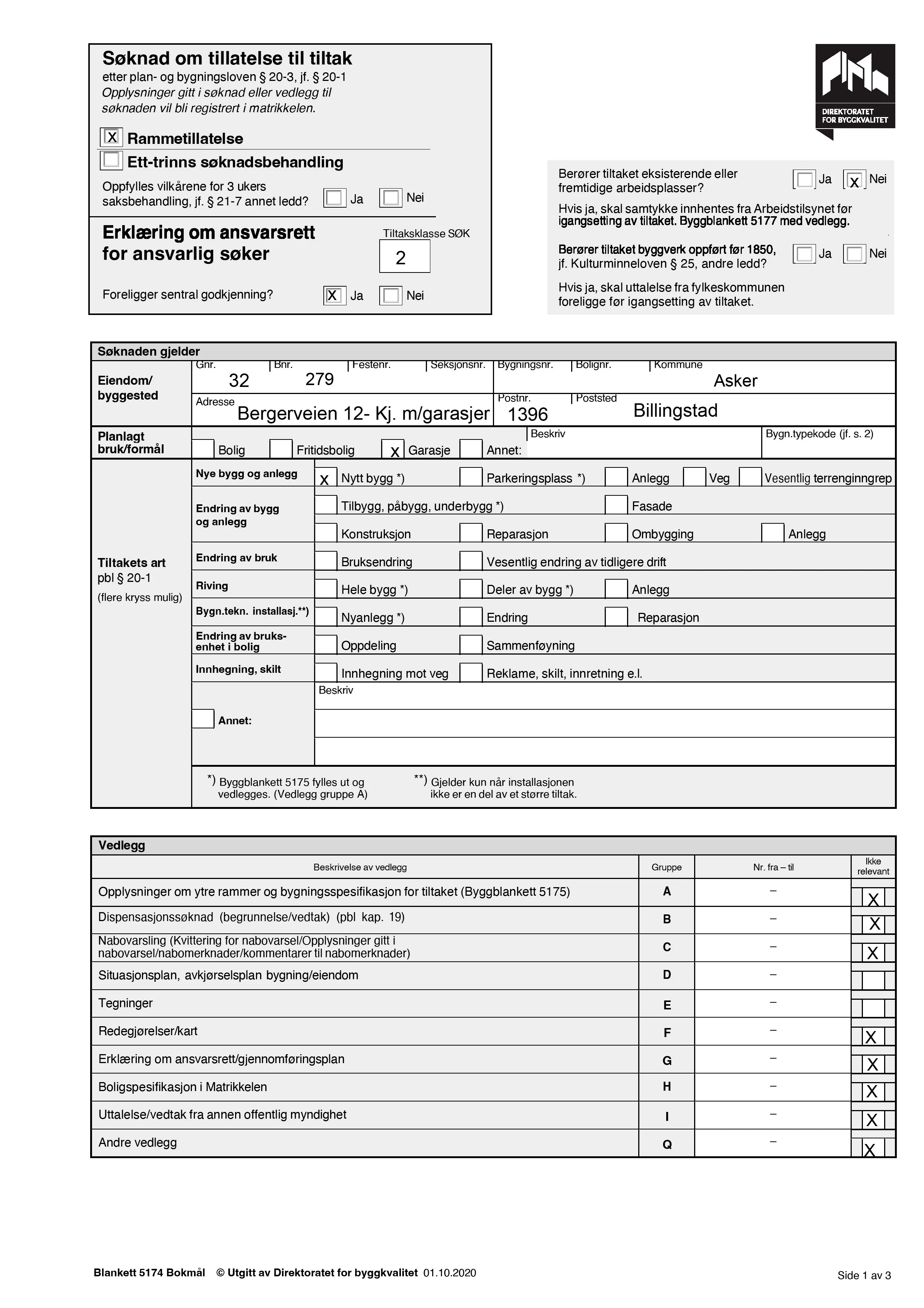 Søknad om rammetillatelse