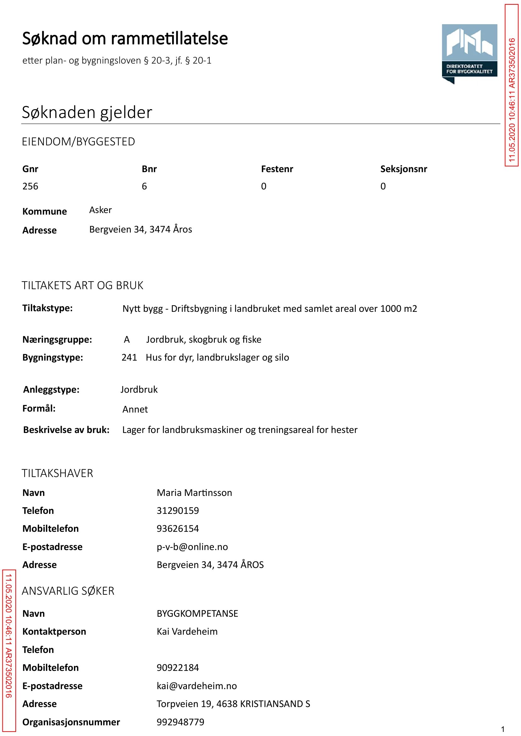 Søknad om rammetillatelse