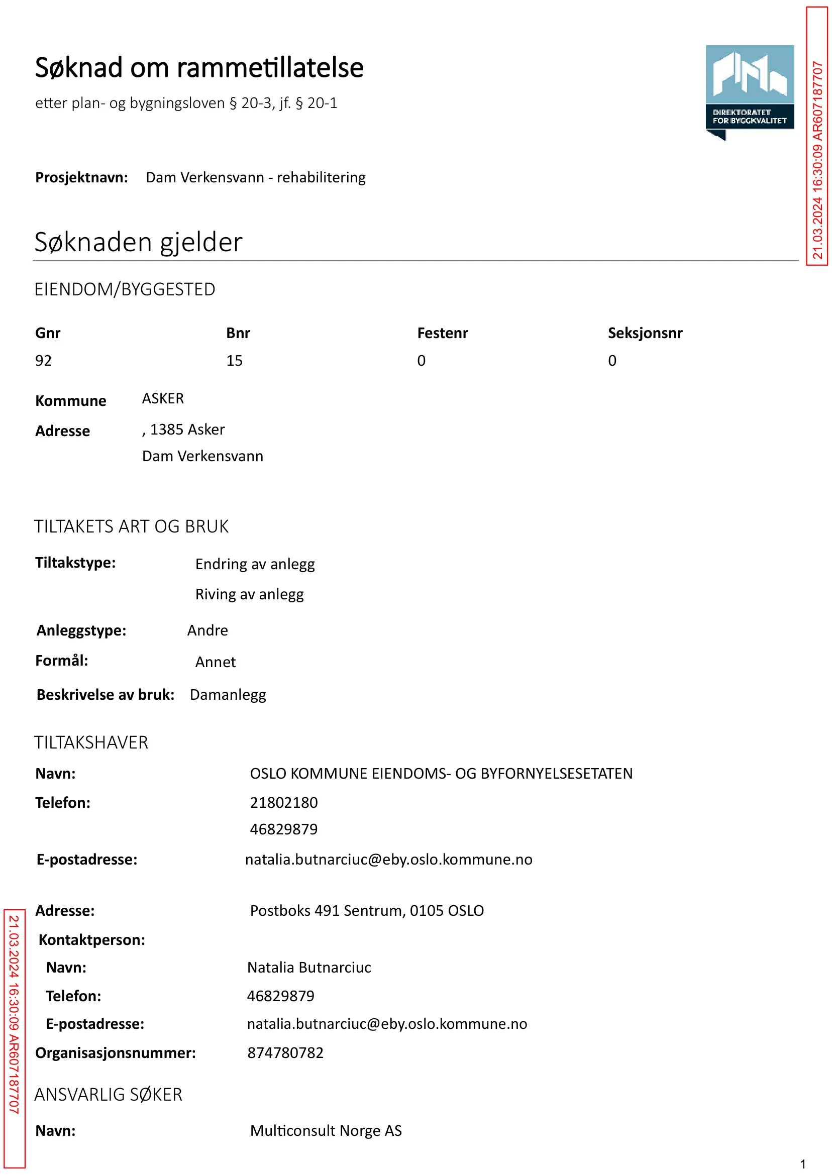 Søknad om rammetillatelse