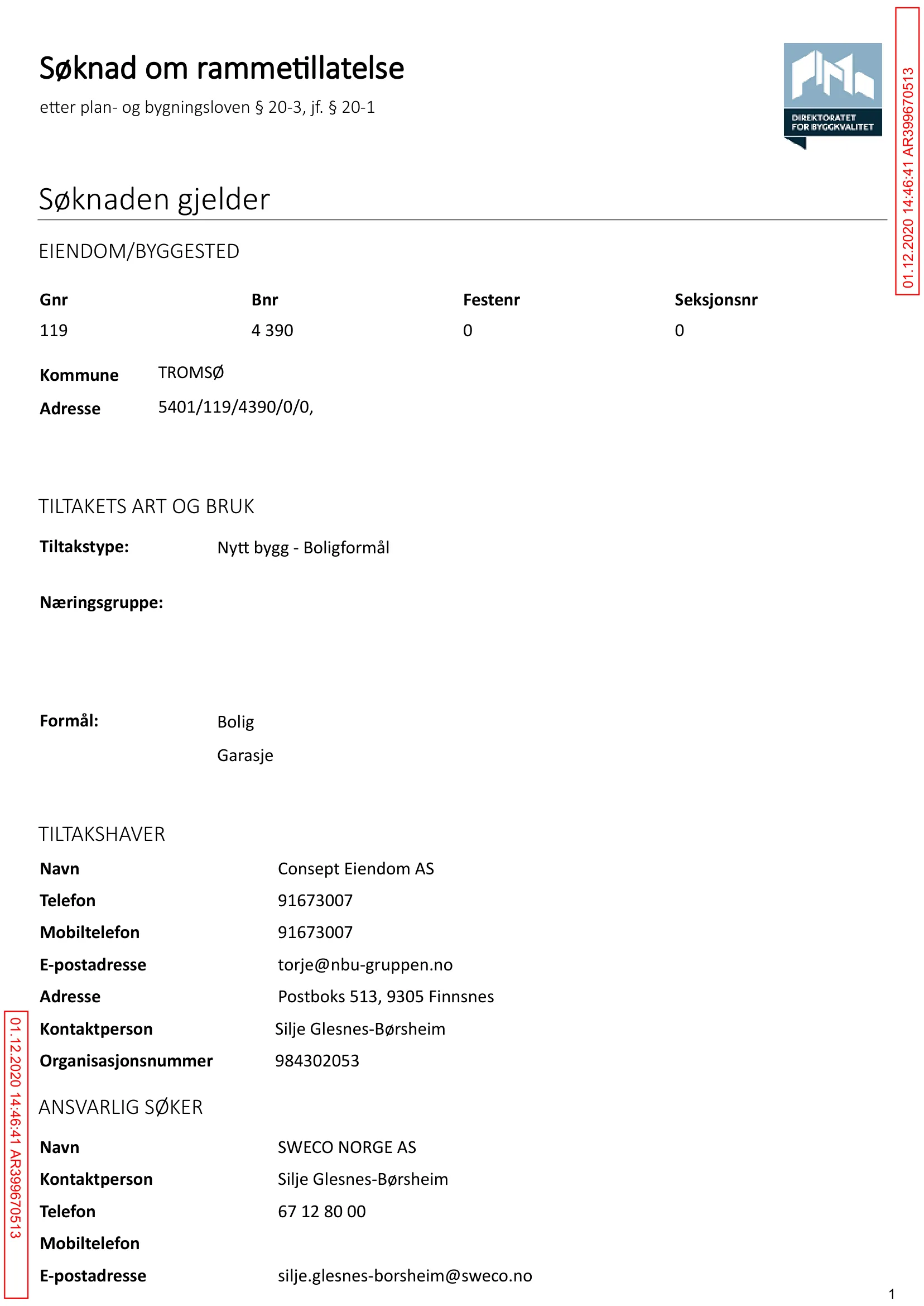 Søknad om rammetillatelse