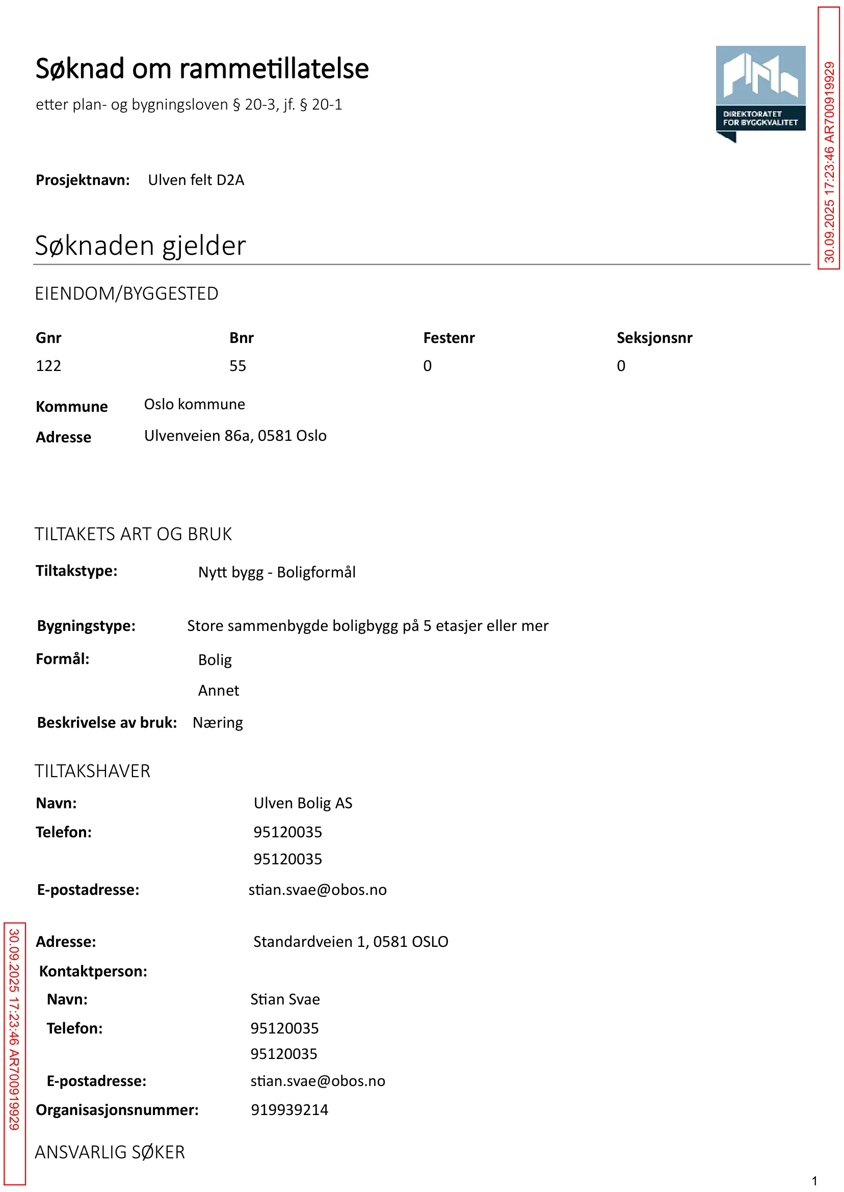 Søknad om rammetillatelse