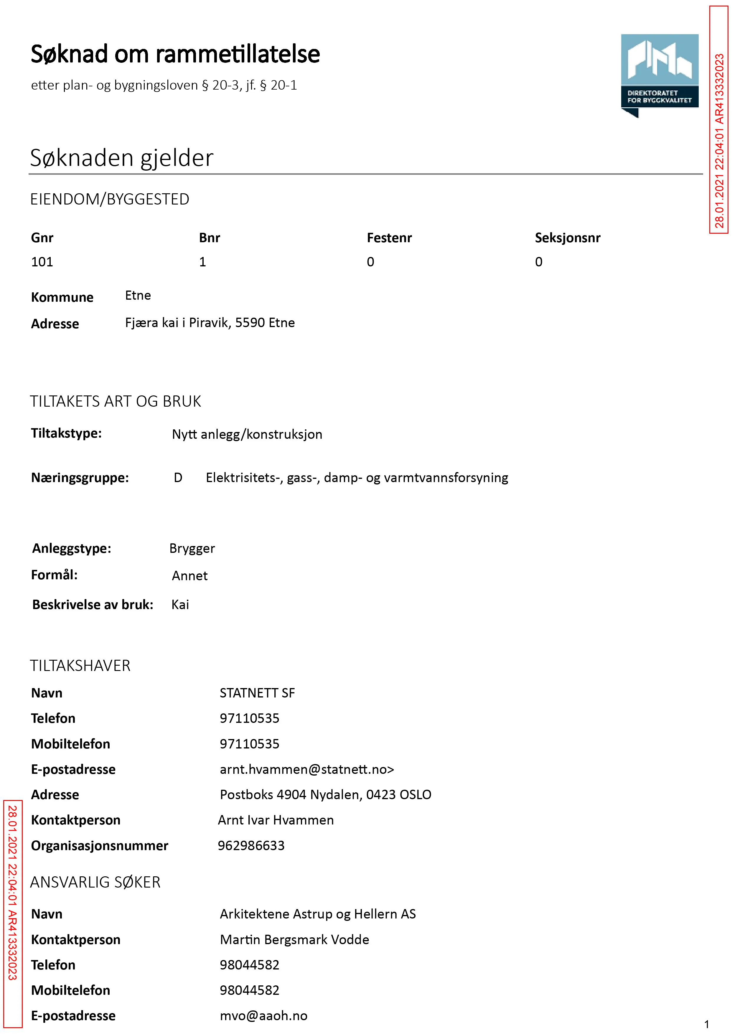 Søknad om rammetillatelse