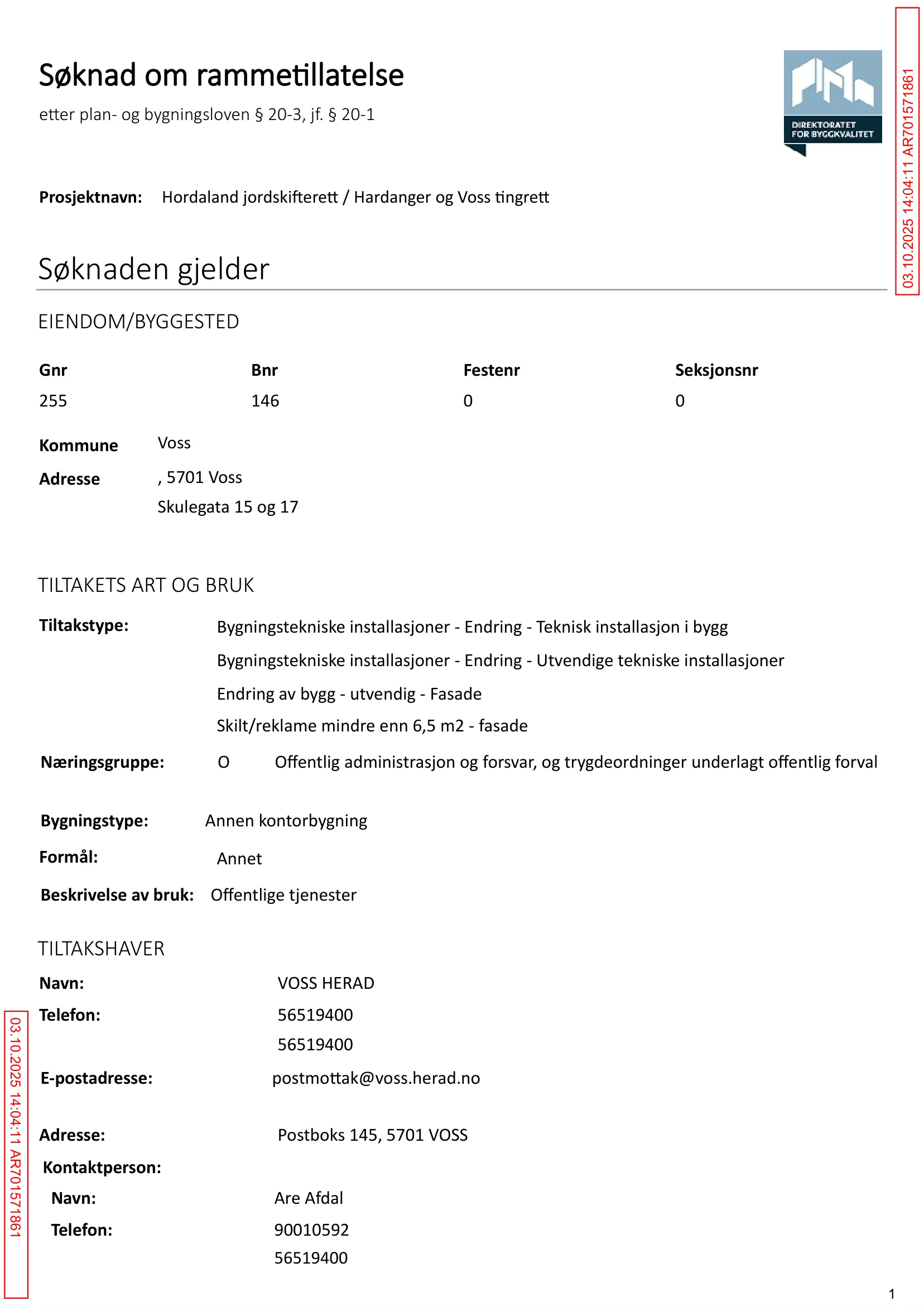 Søknad om rammetillatelse