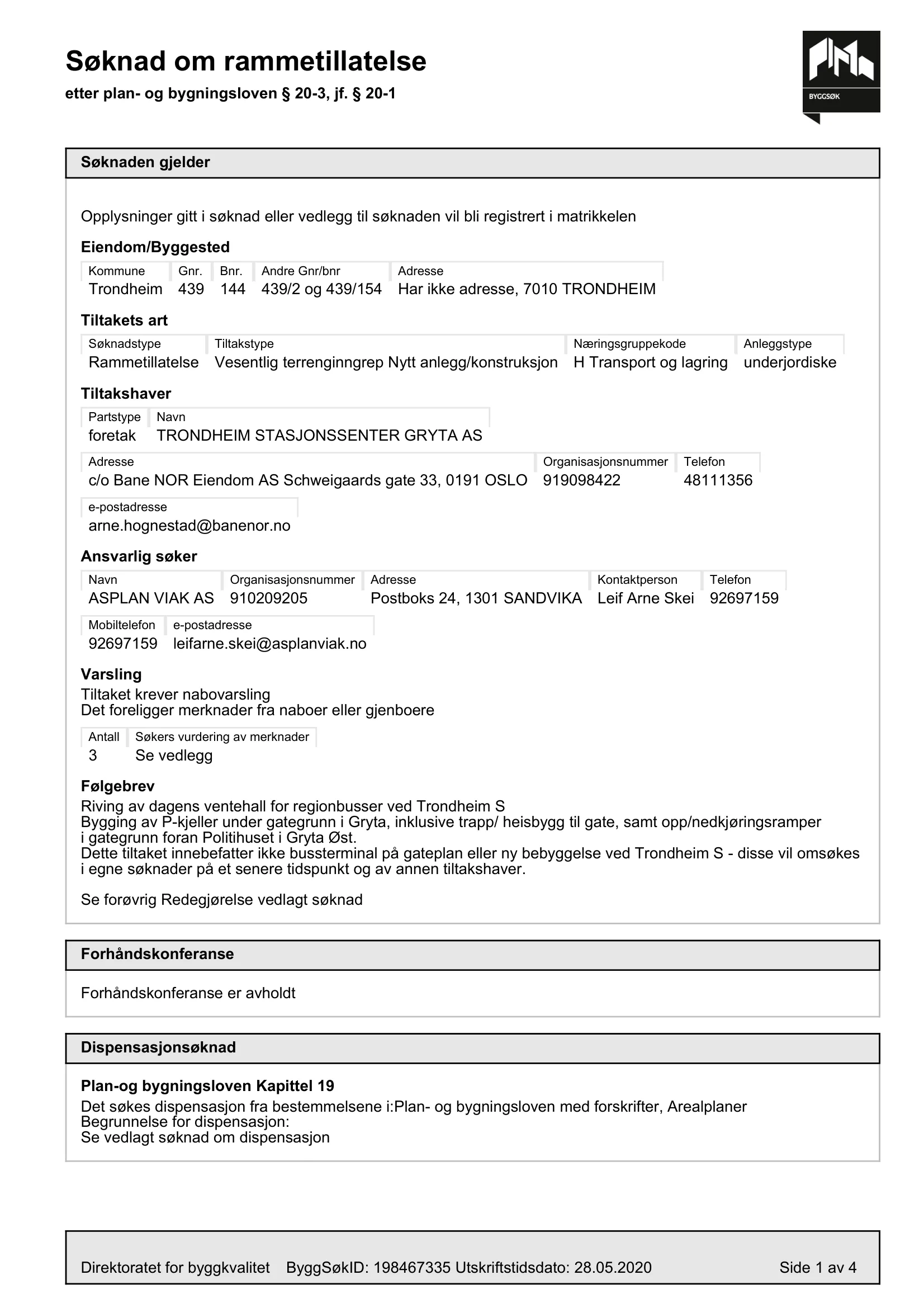 Søknad om rammetillatelse