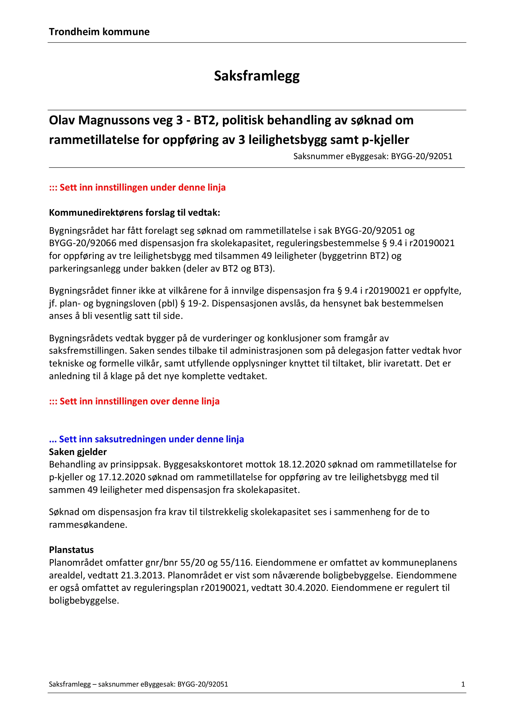 Søknad om rammetillatelse