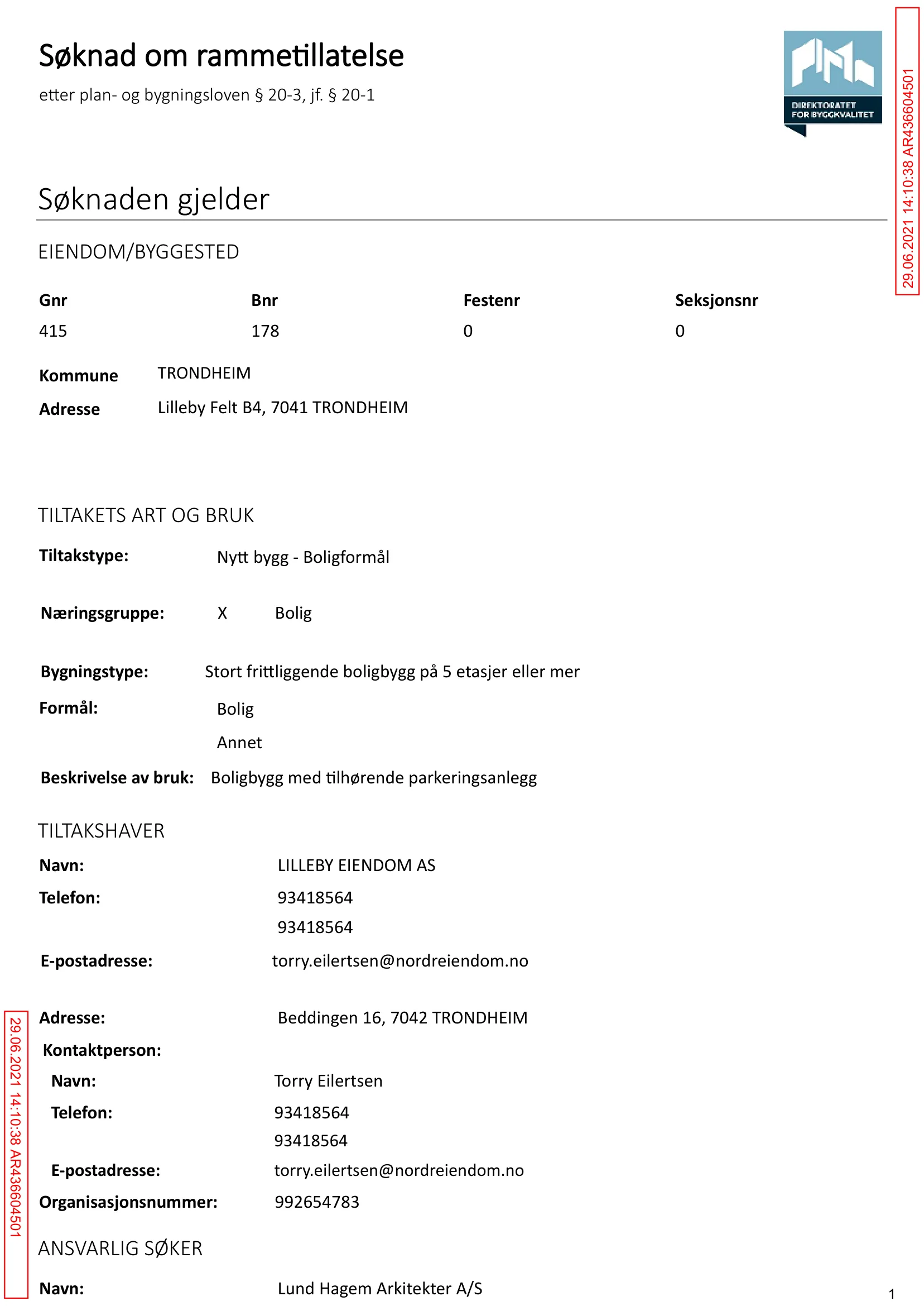 Søknad om rammetillatelse