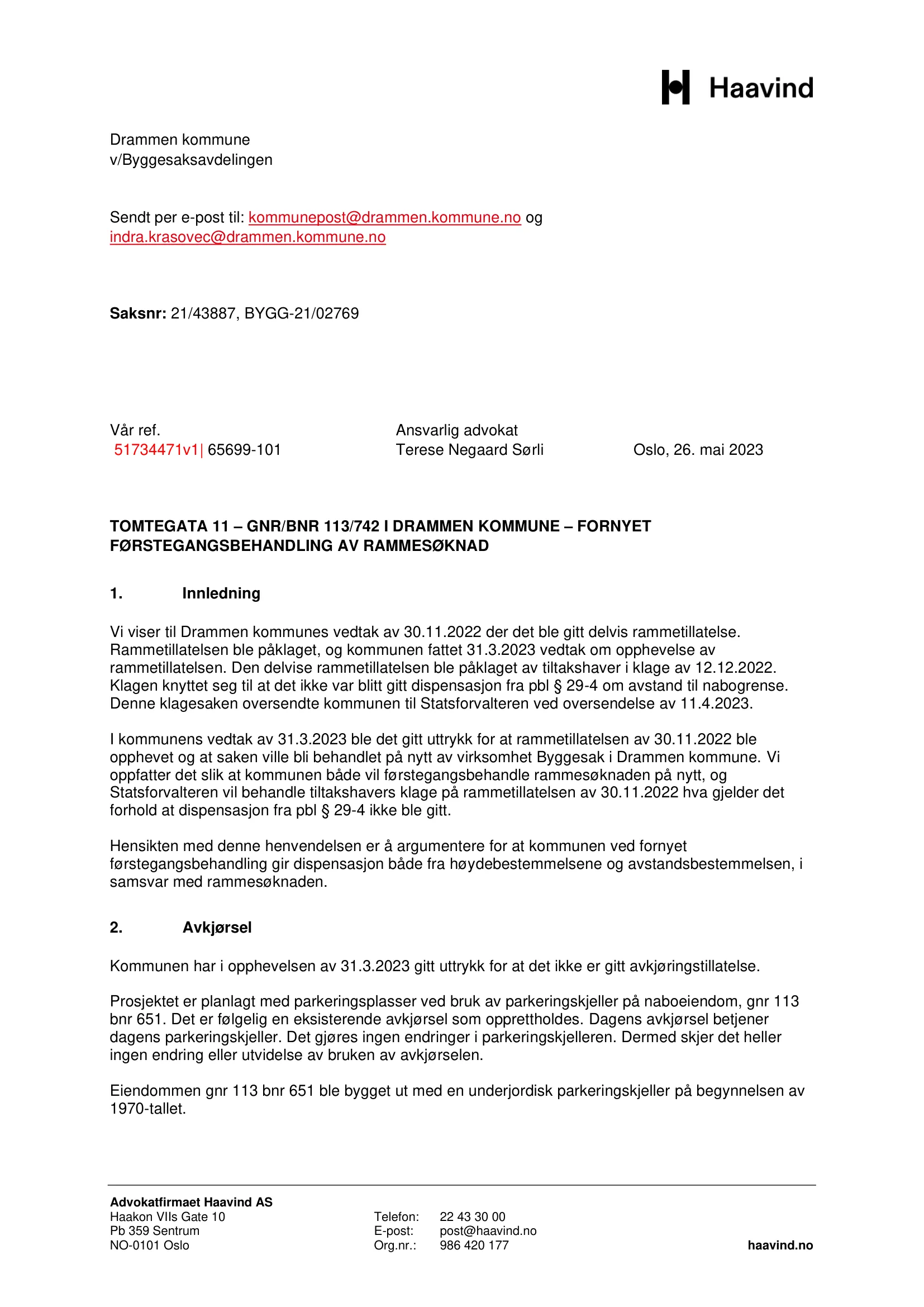 Søknad om rammetillatelse