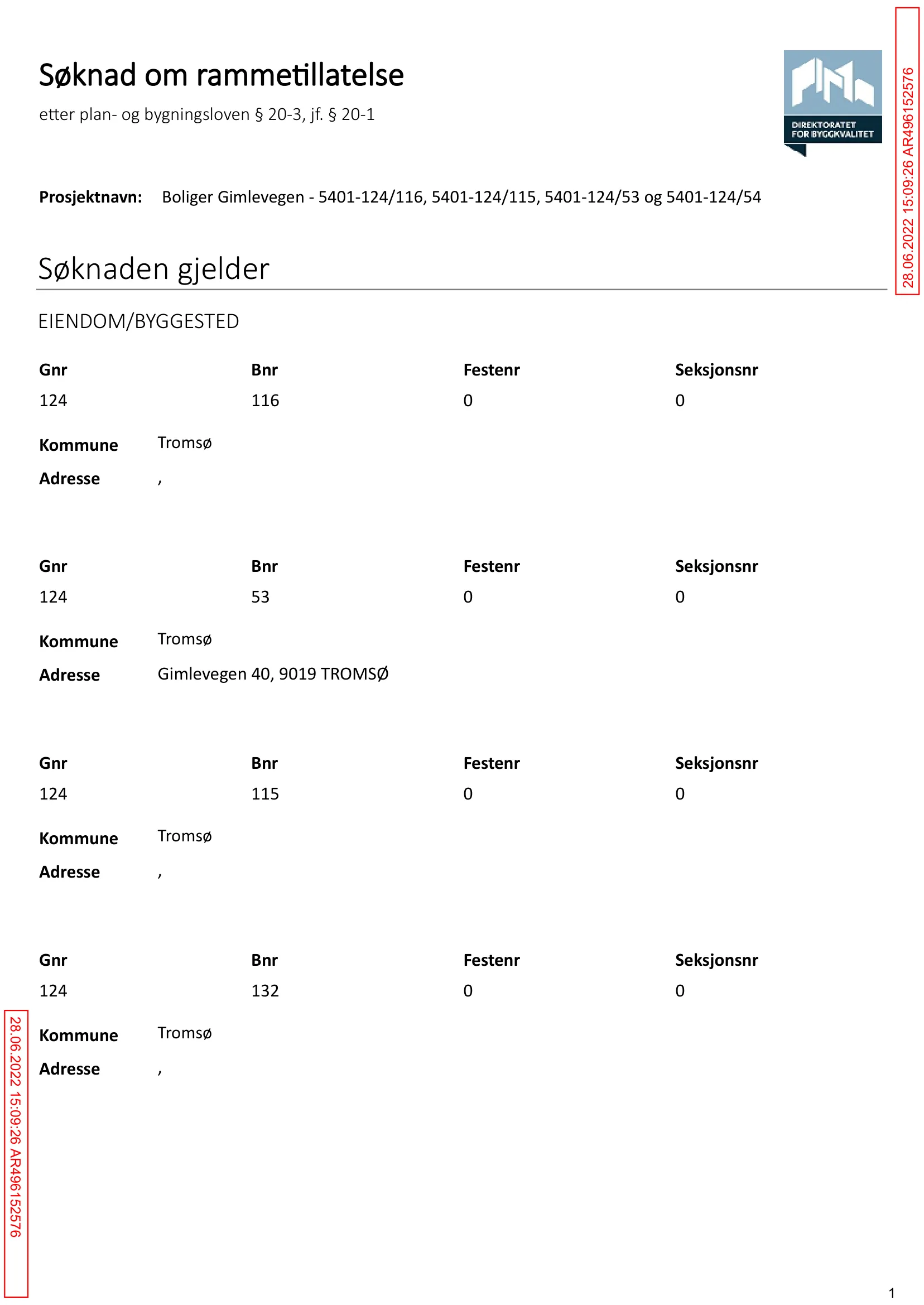 Søknad om rammetillatelse