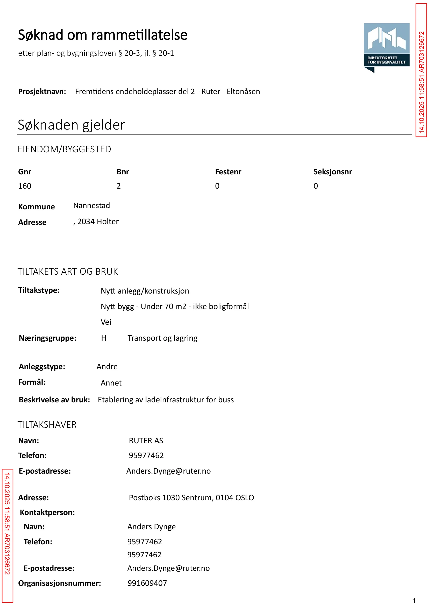 Søknad om rammetillatelse
