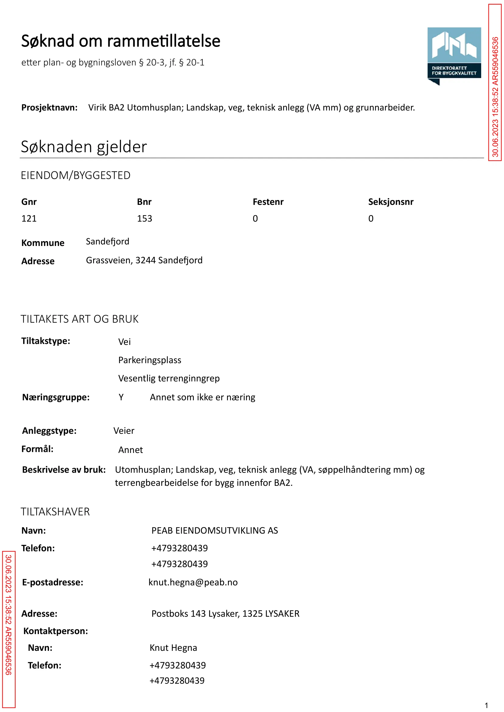 Søknad om rammetillatelse