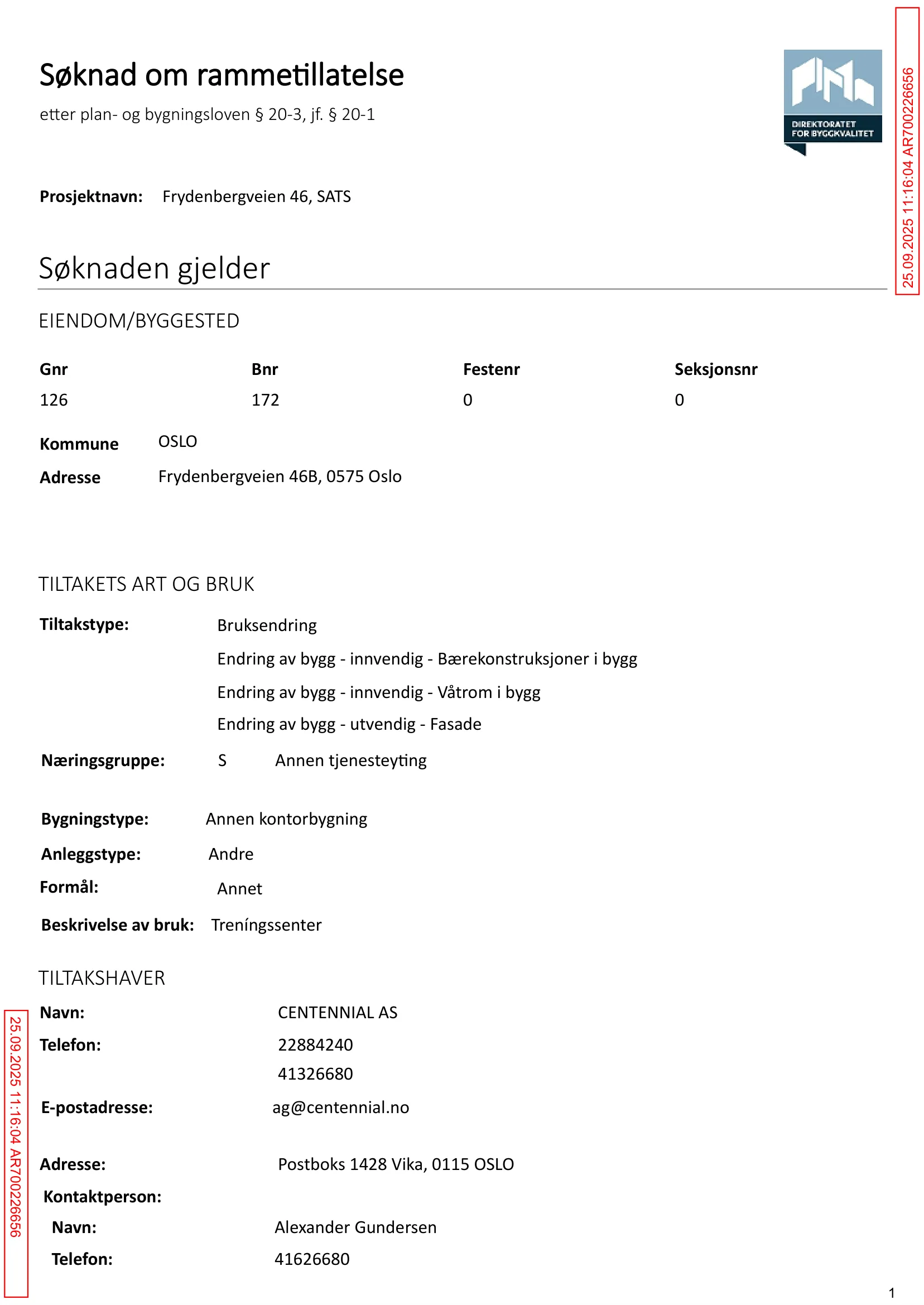 Søknad om rammetillatelse