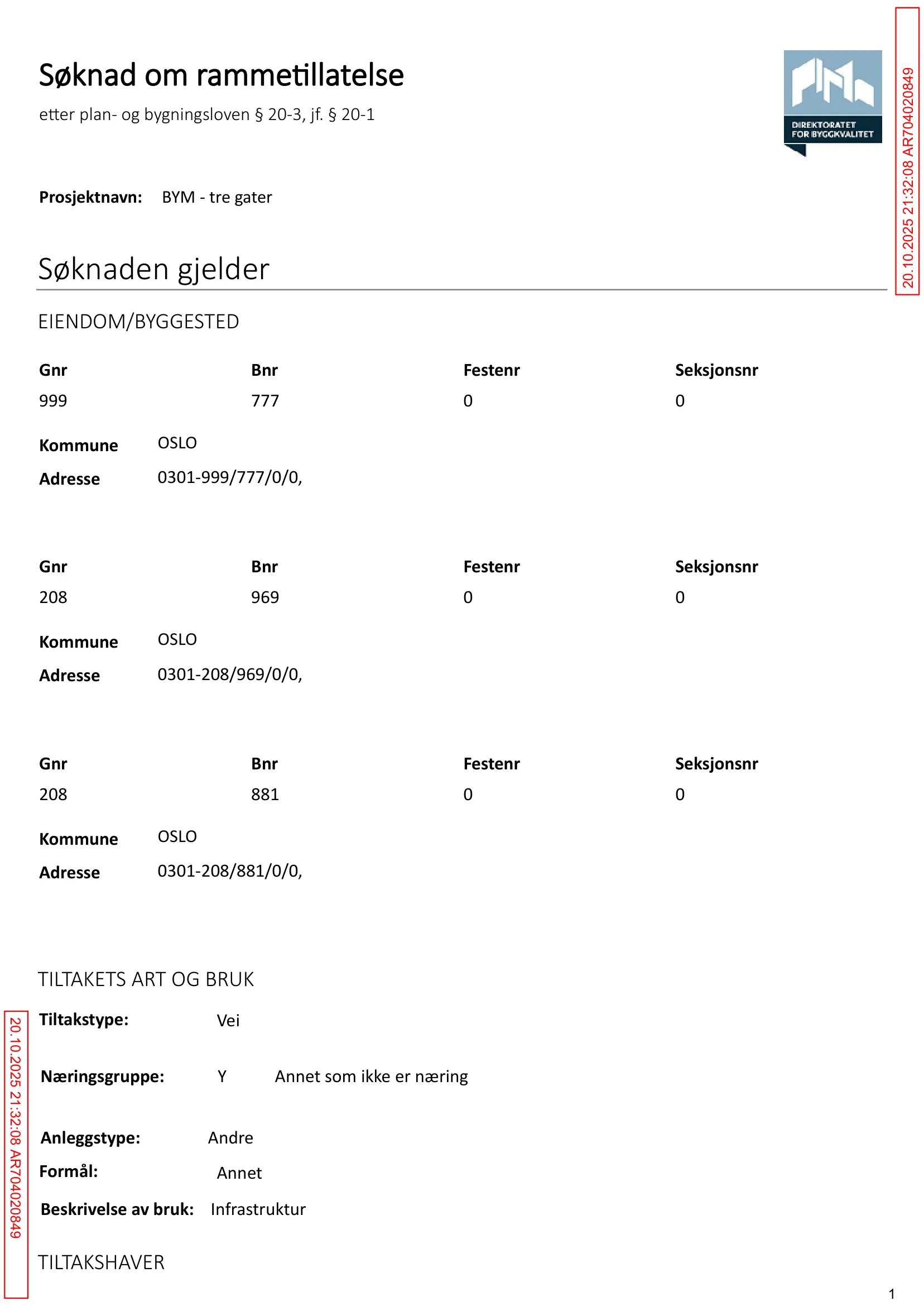 Søknad om rammetillatelse