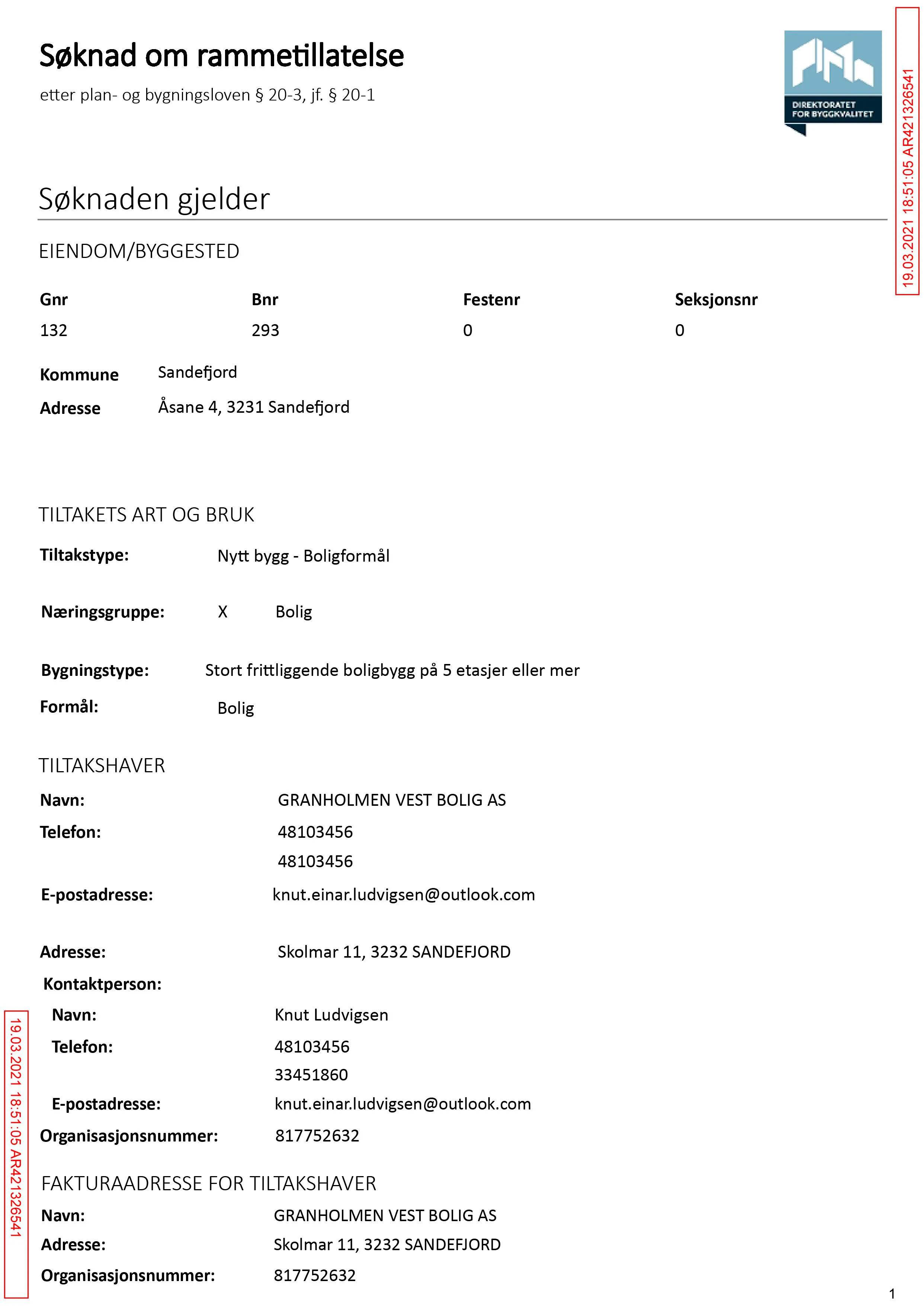 Søknad om rammetillatelse