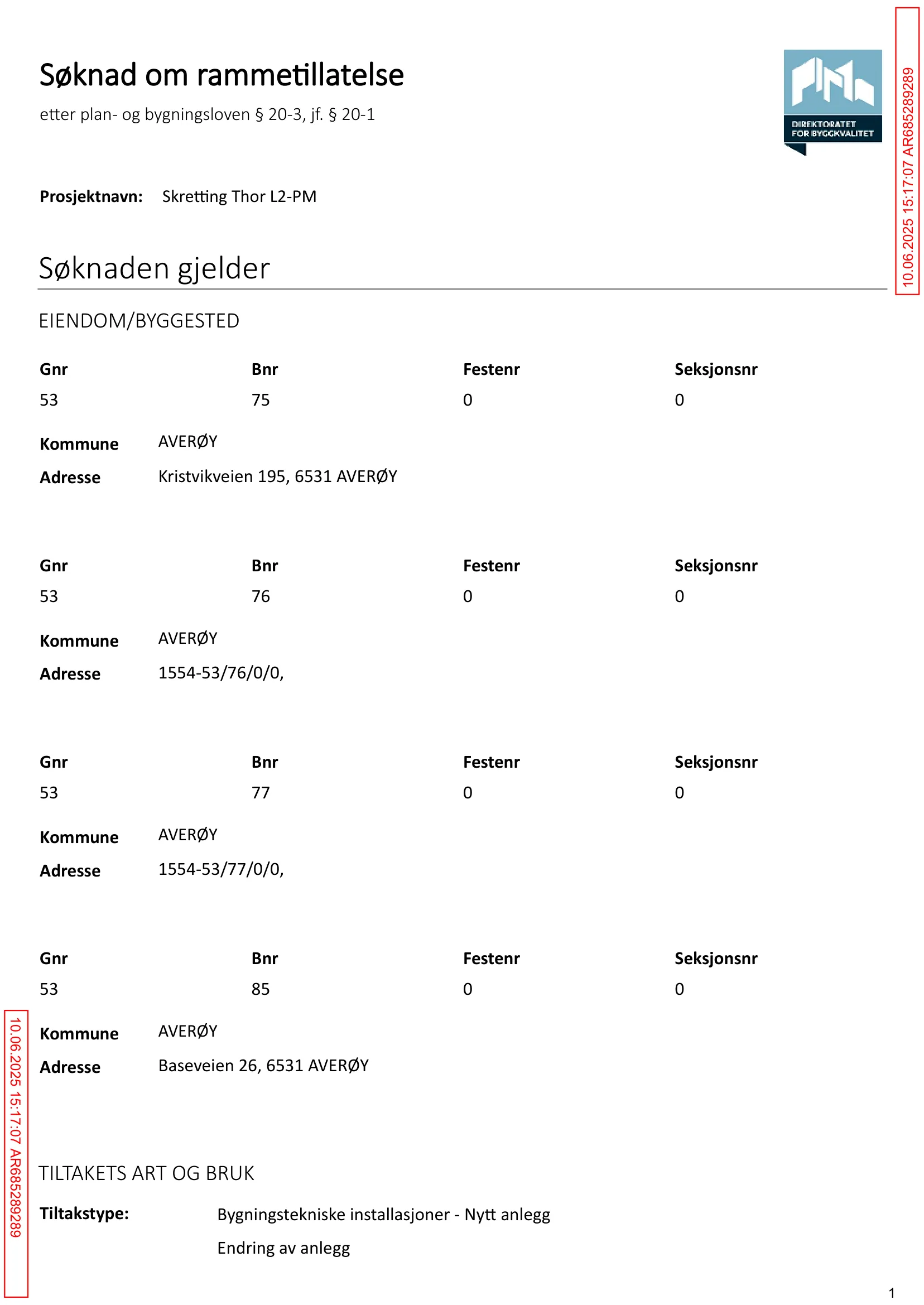 Søknad om rammetillatelse