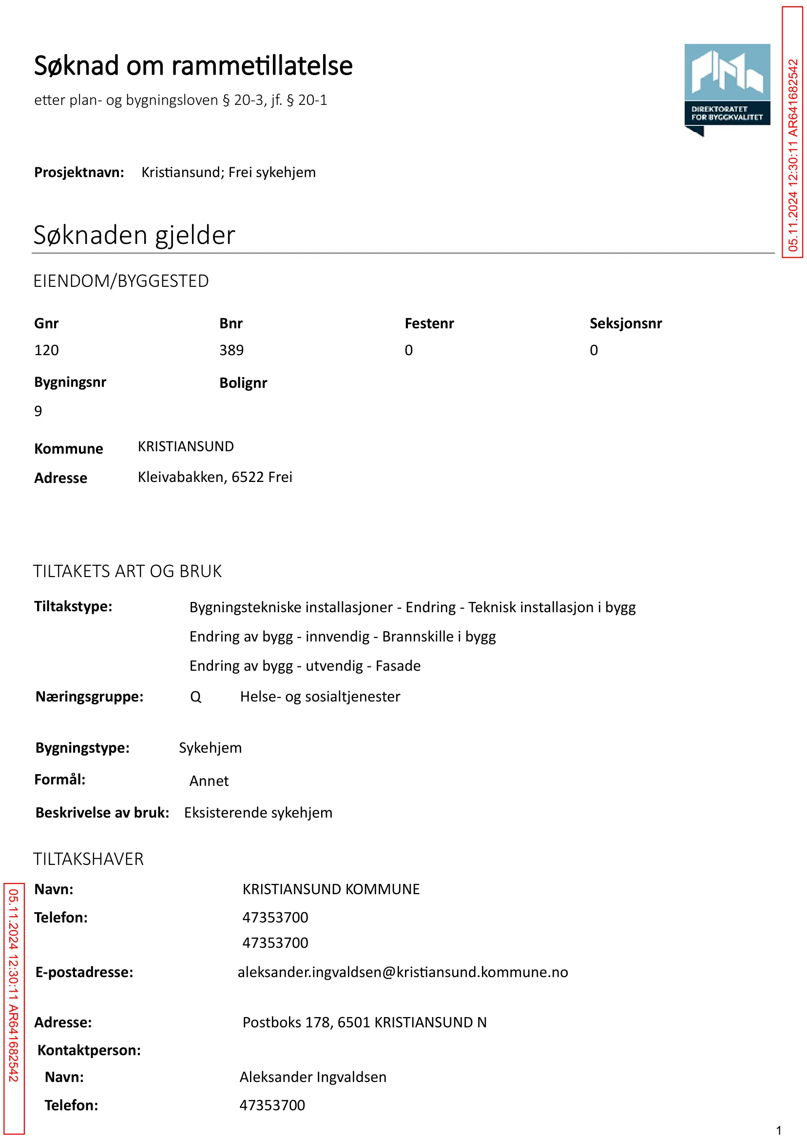 Søknad om rammetillatelse