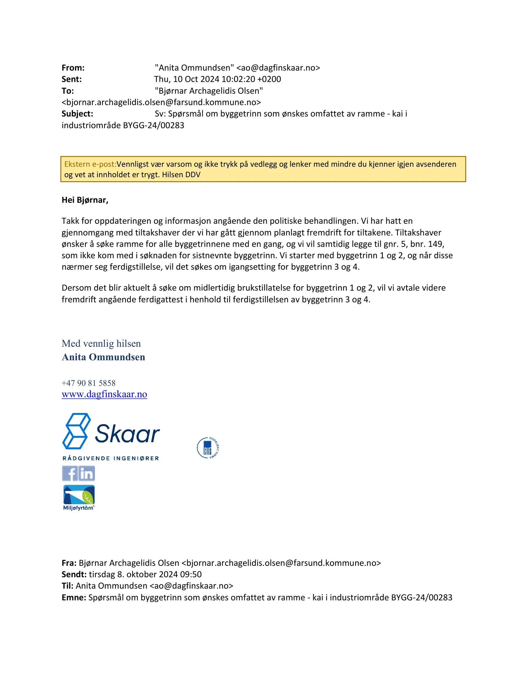 Søknad om rammetillatelse