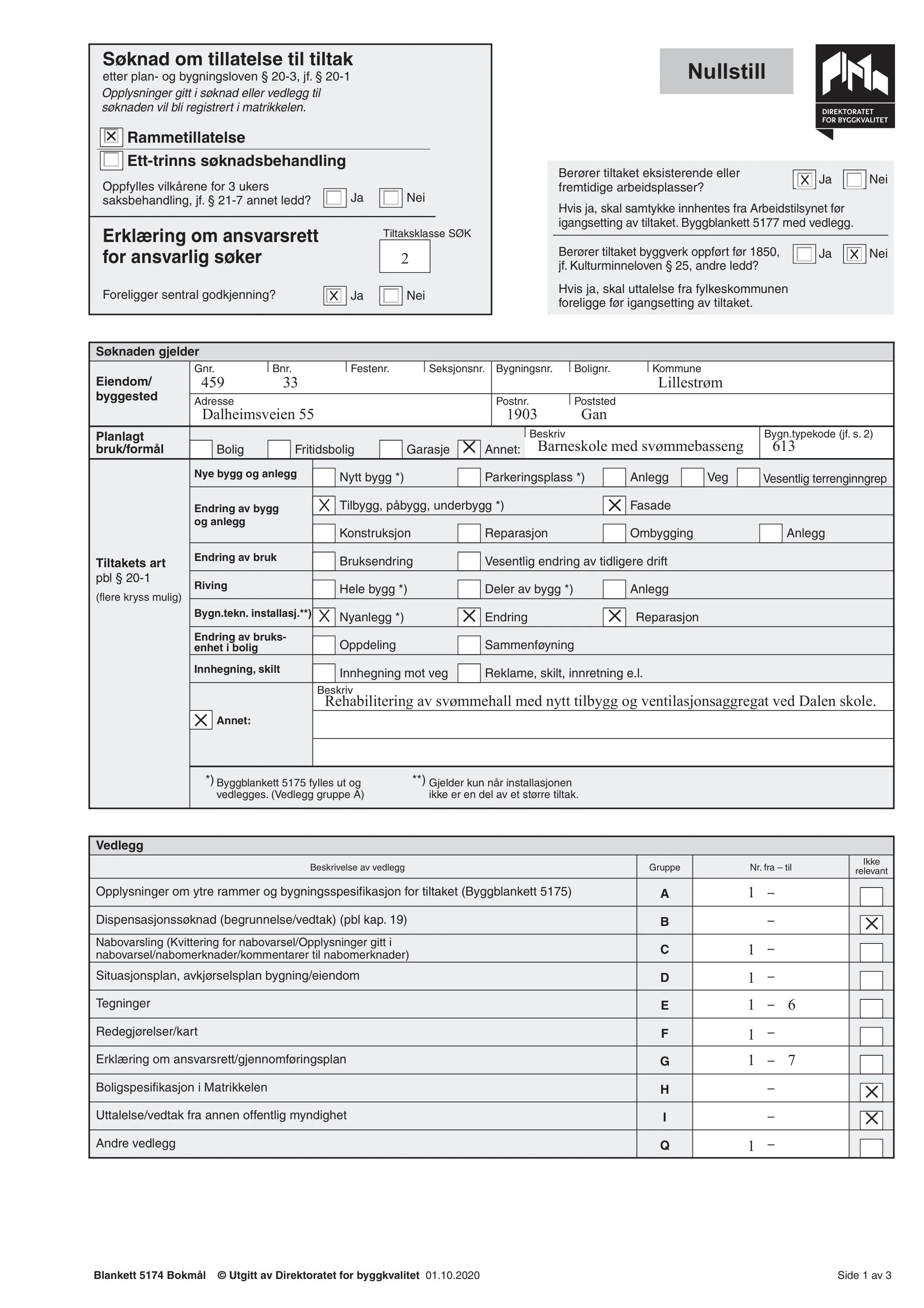 Søknad om rammetillatelse