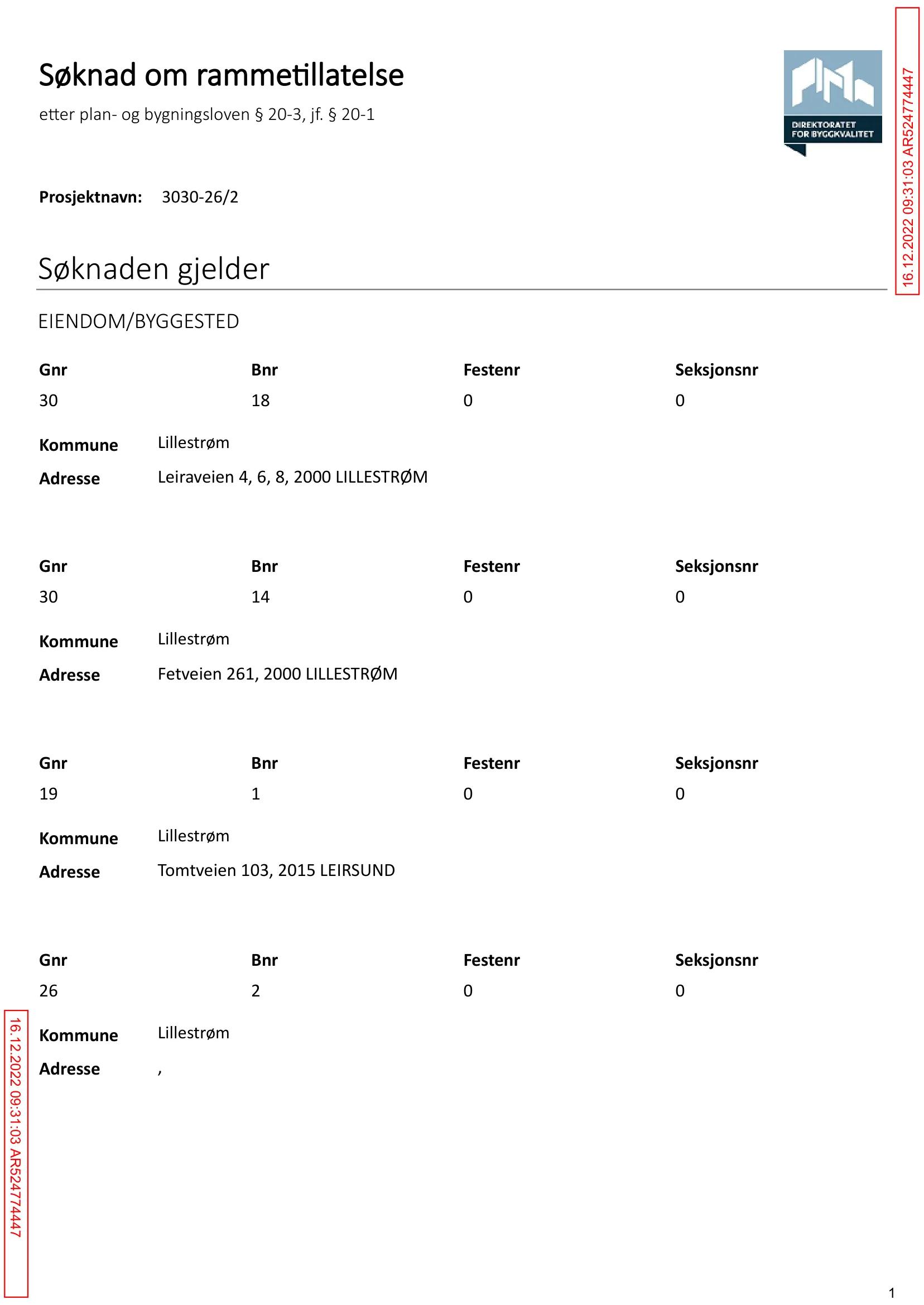 Søknad om rammetillatelse