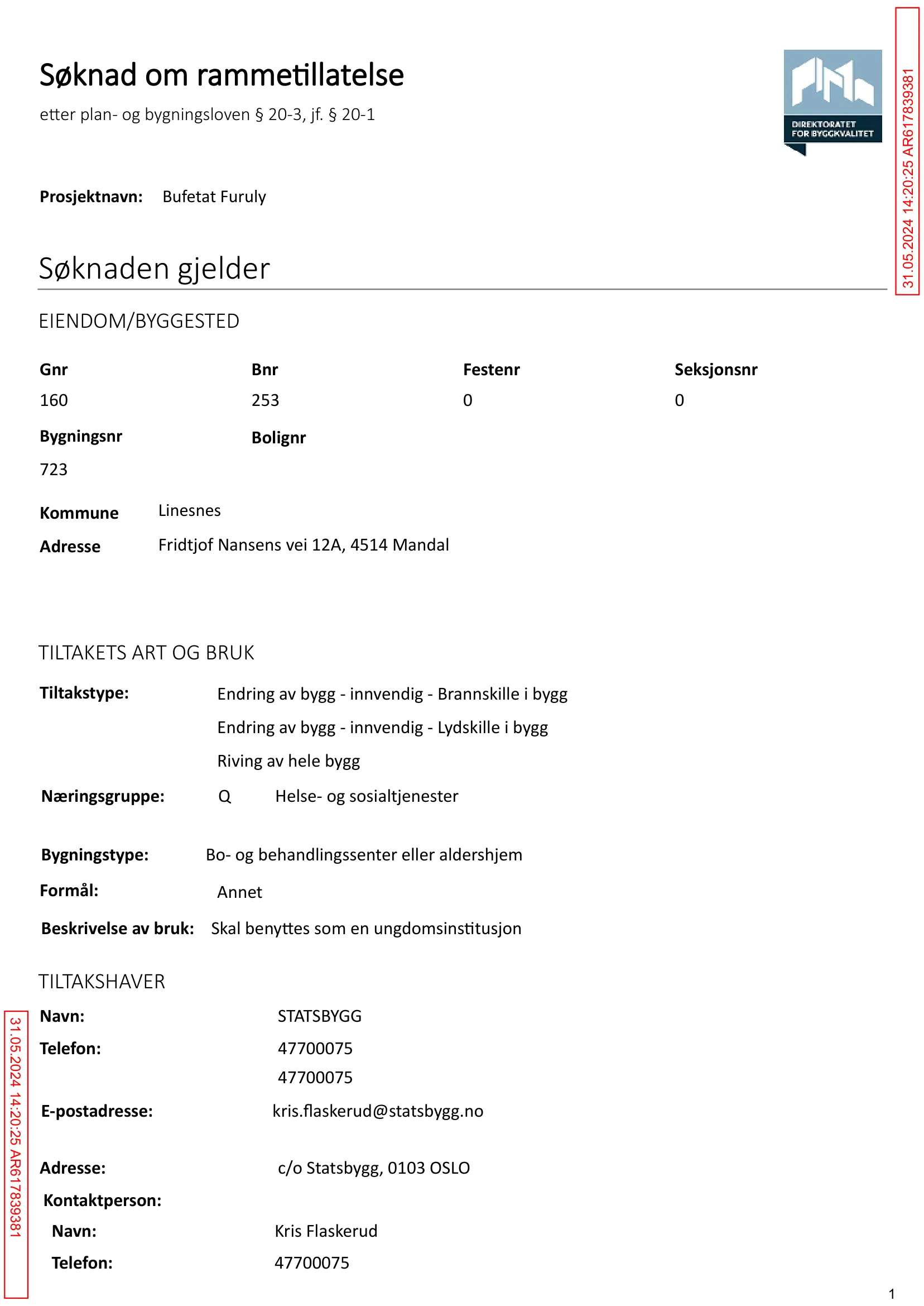 Søknad om rammetillatelse