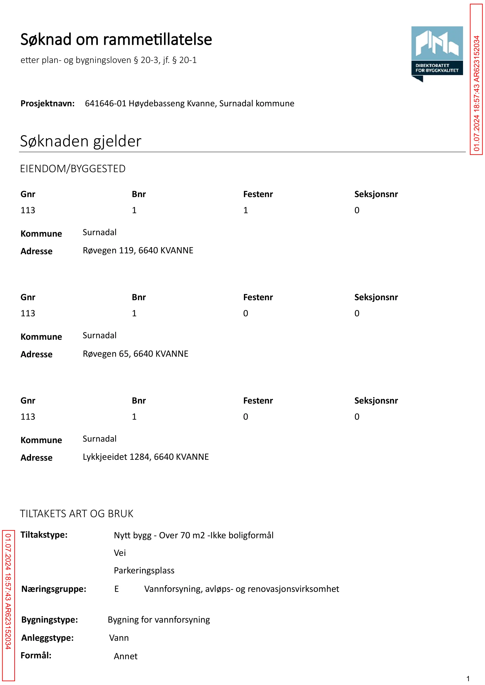 Søknad om rammetillatelse