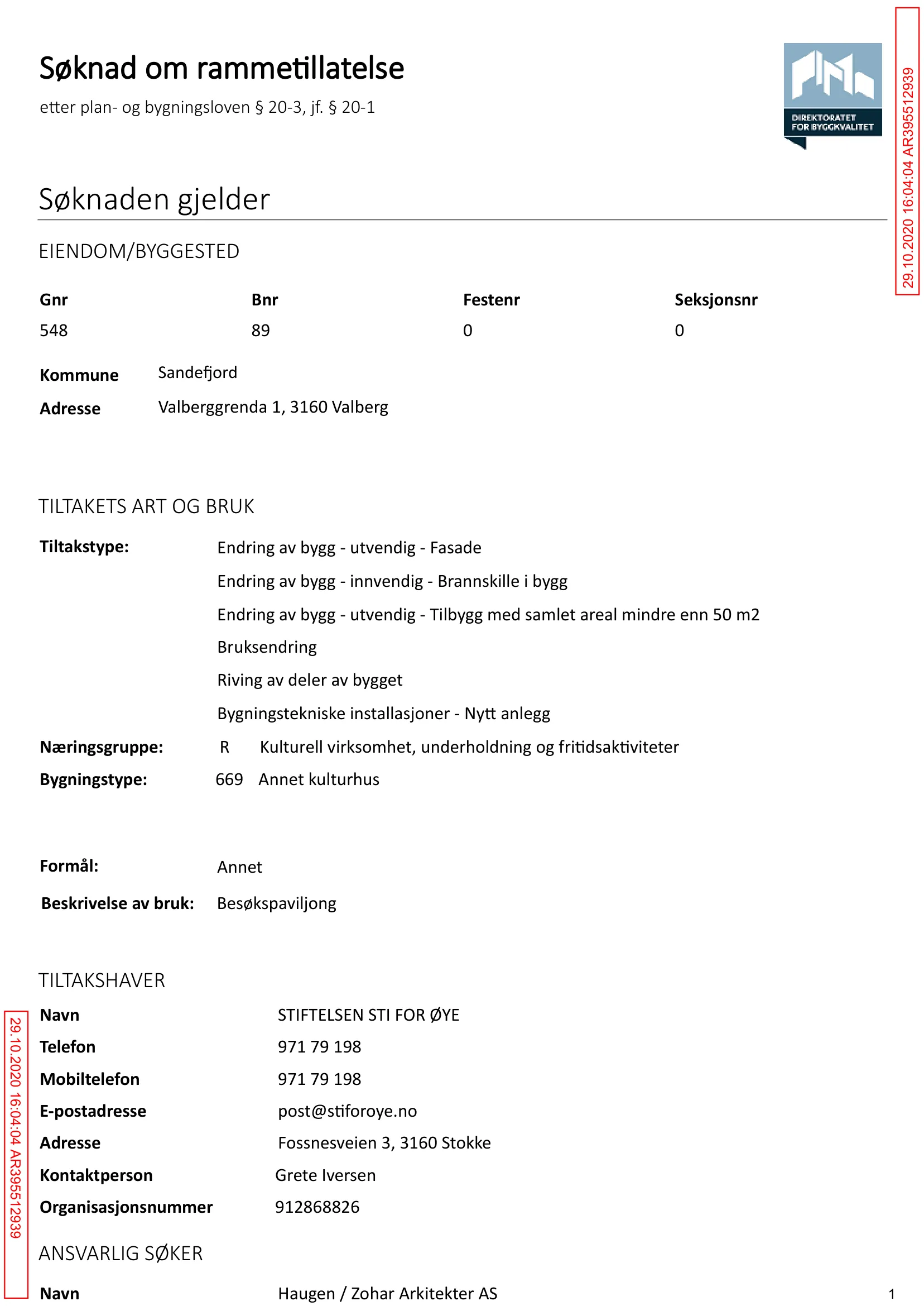 Søknad om rammetillatelse