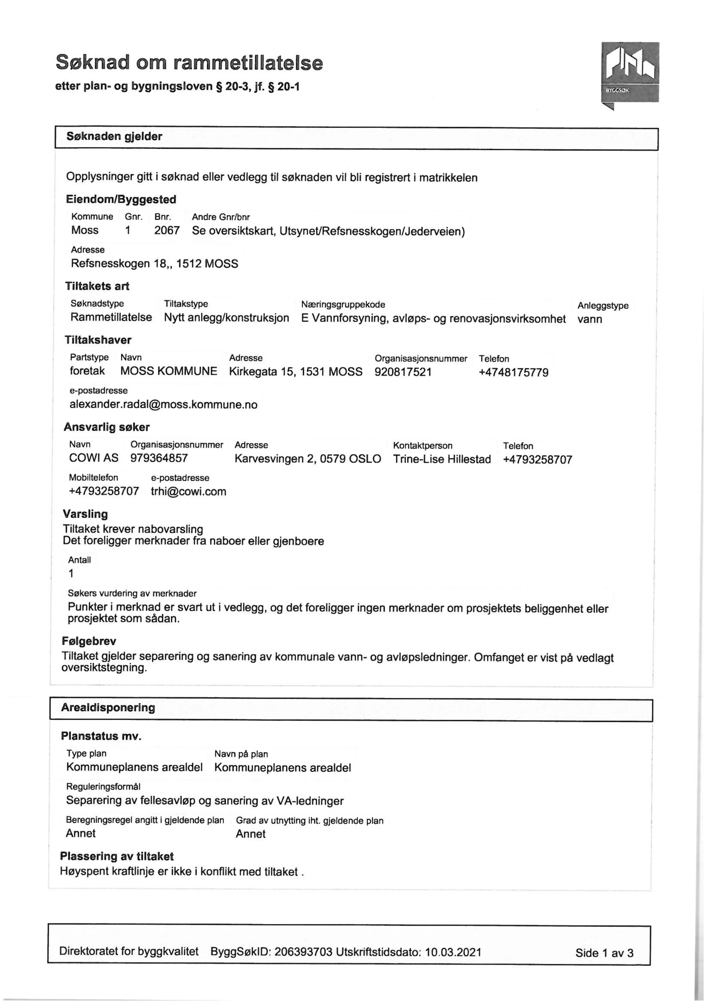 Søknad om rammetillatelse