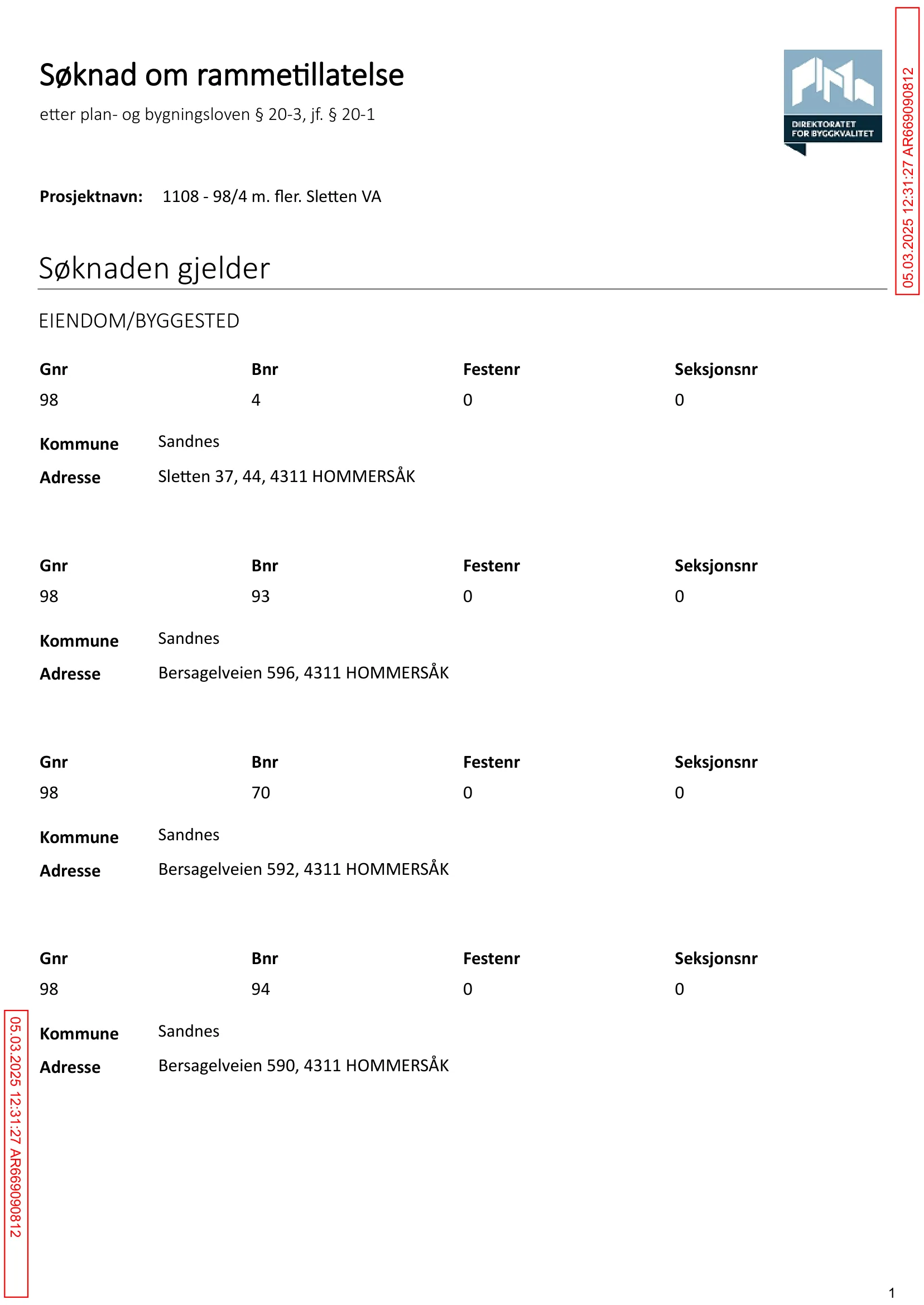 Søknad om rammetillatelse
