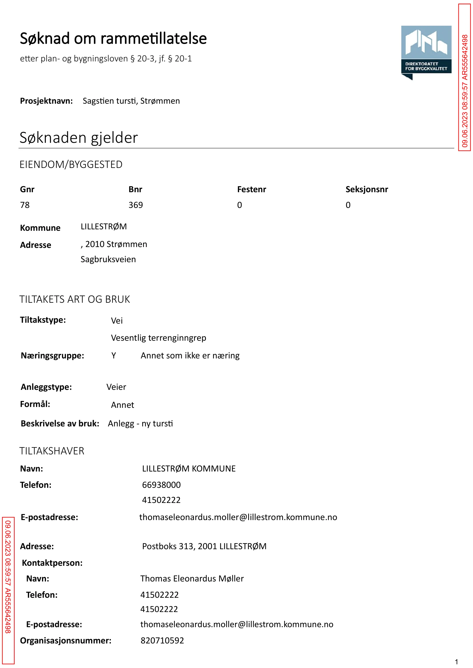 Søknad om rammetillatelse