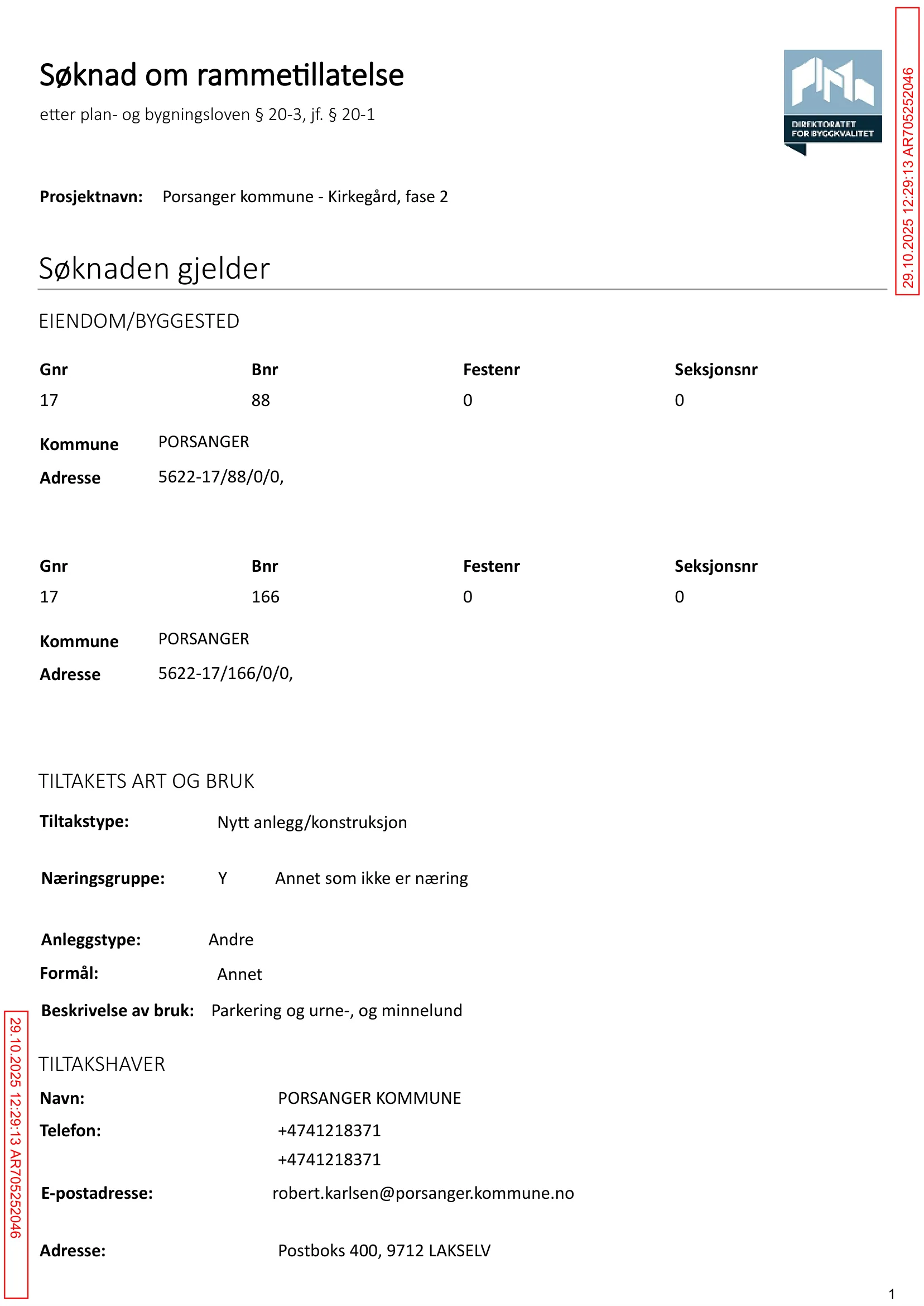 Søknad om rammetillatelse