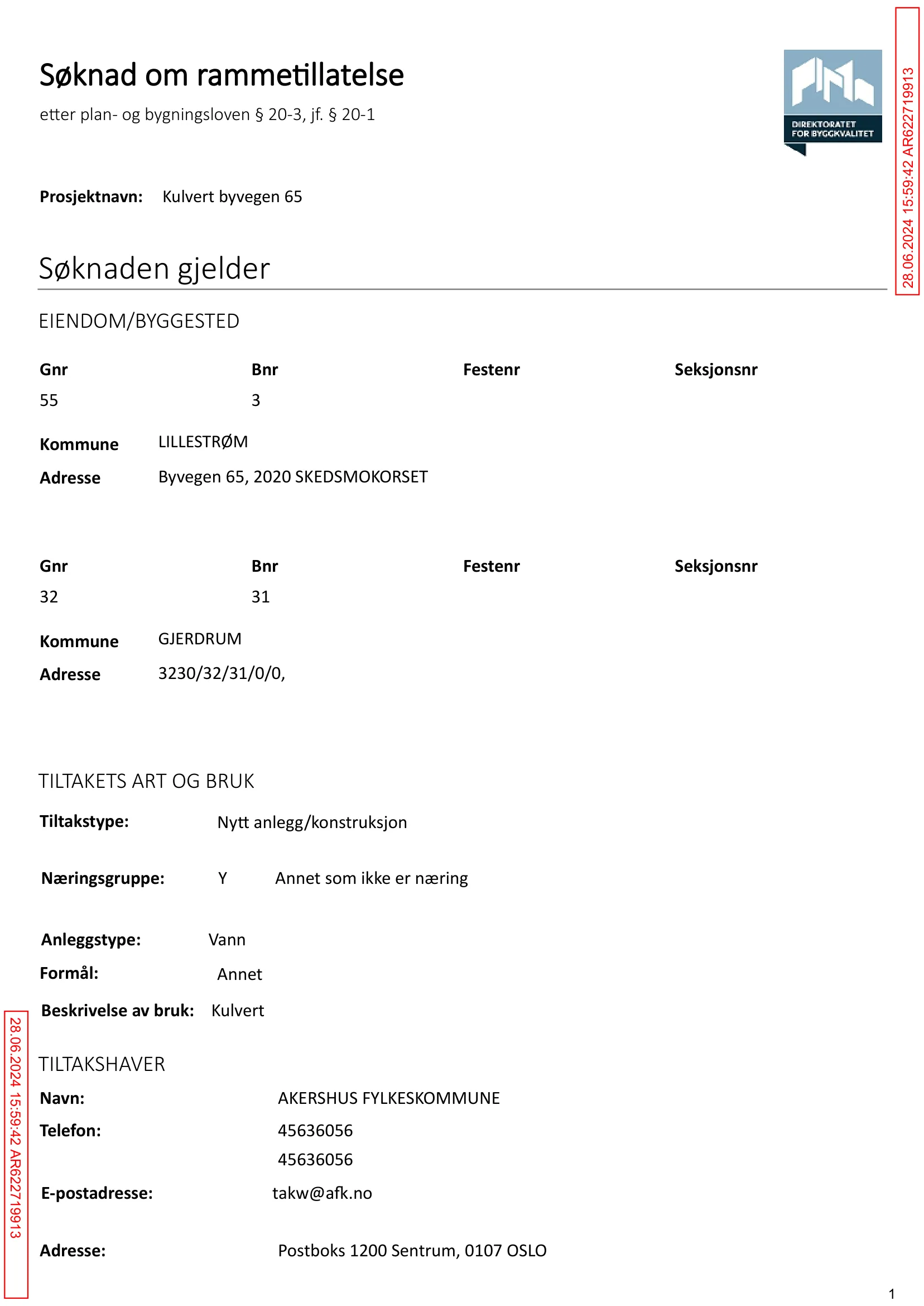 Søknad om rammetillatelse