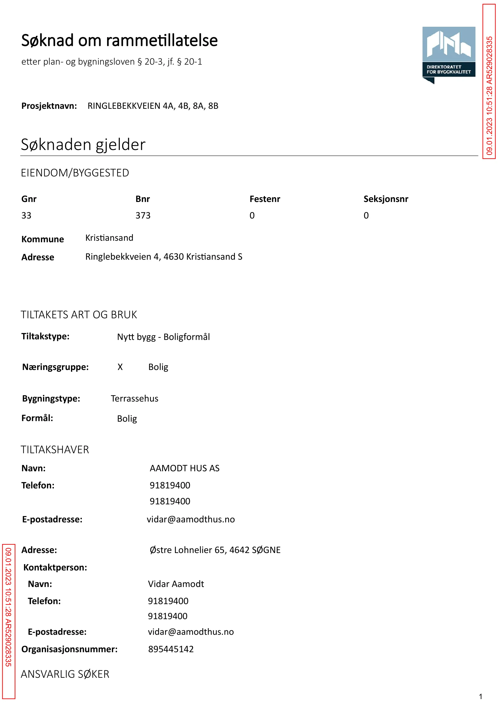 Søknad om rammetillatelse
