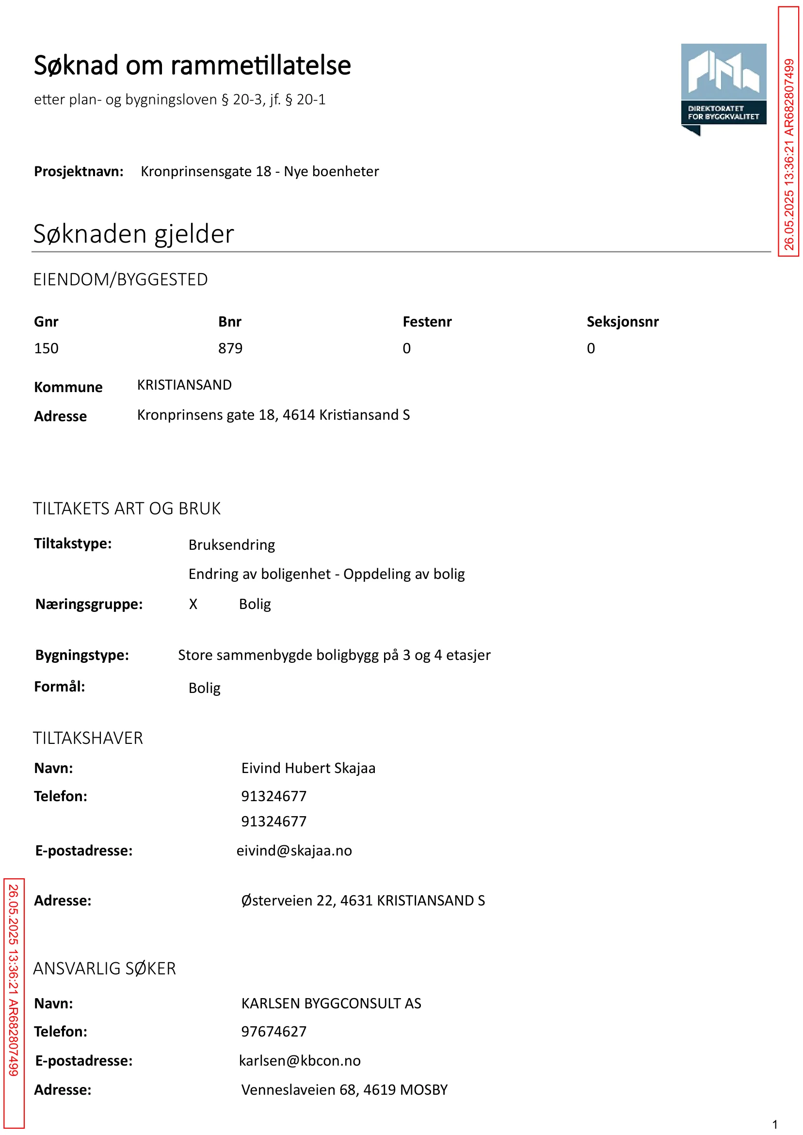 Søknad om rammetillatelse