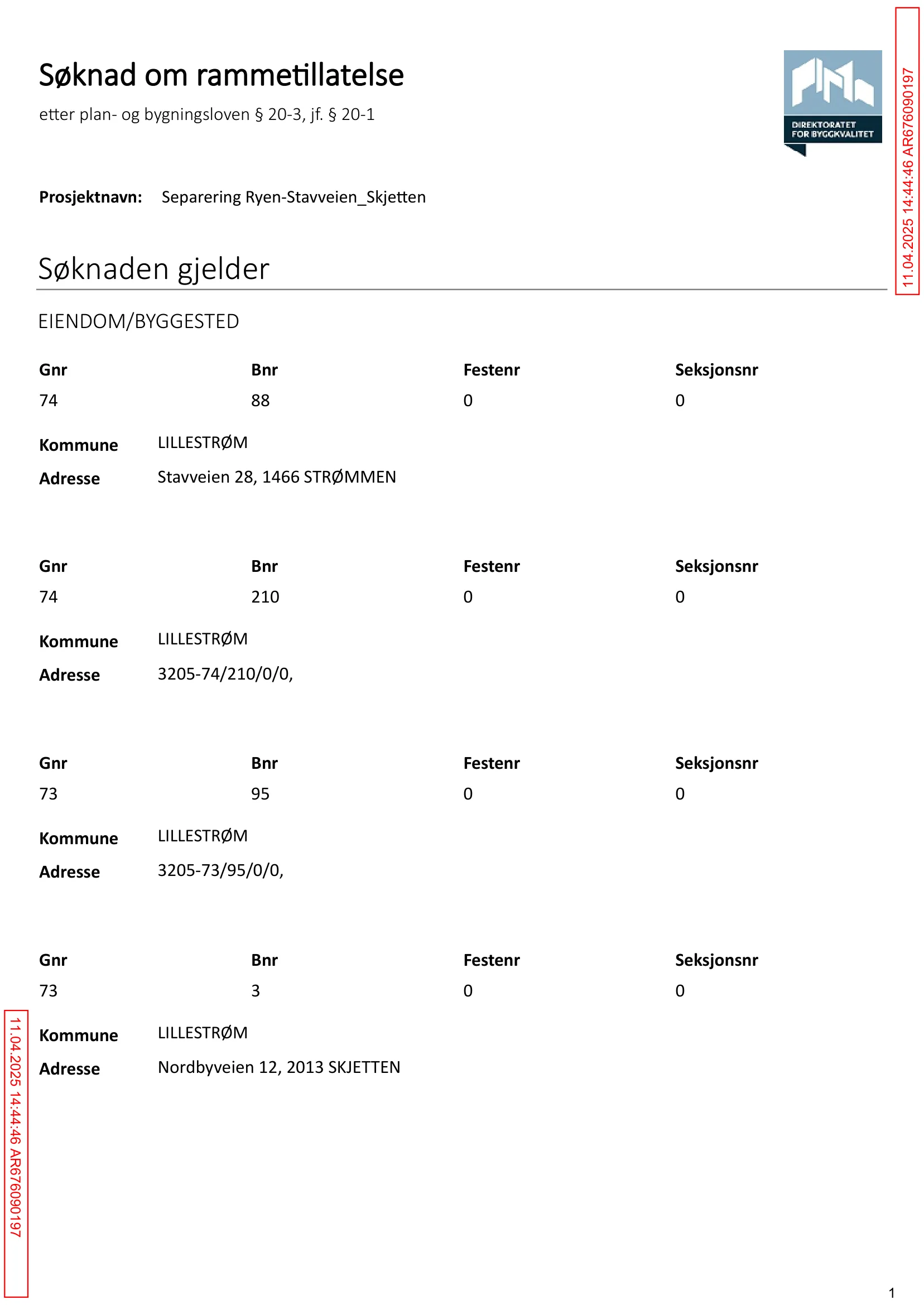 Søknad om rammetillatelse