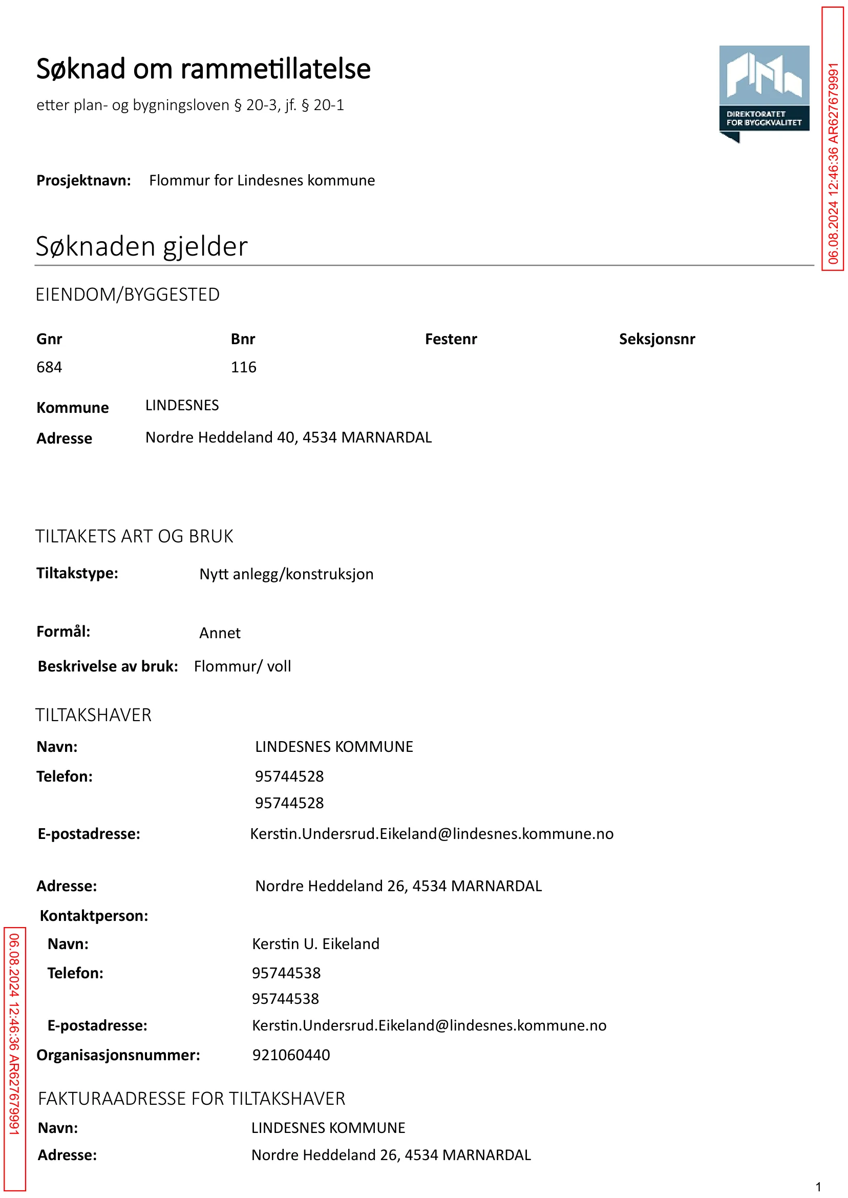 Søknad om rammetillatelse