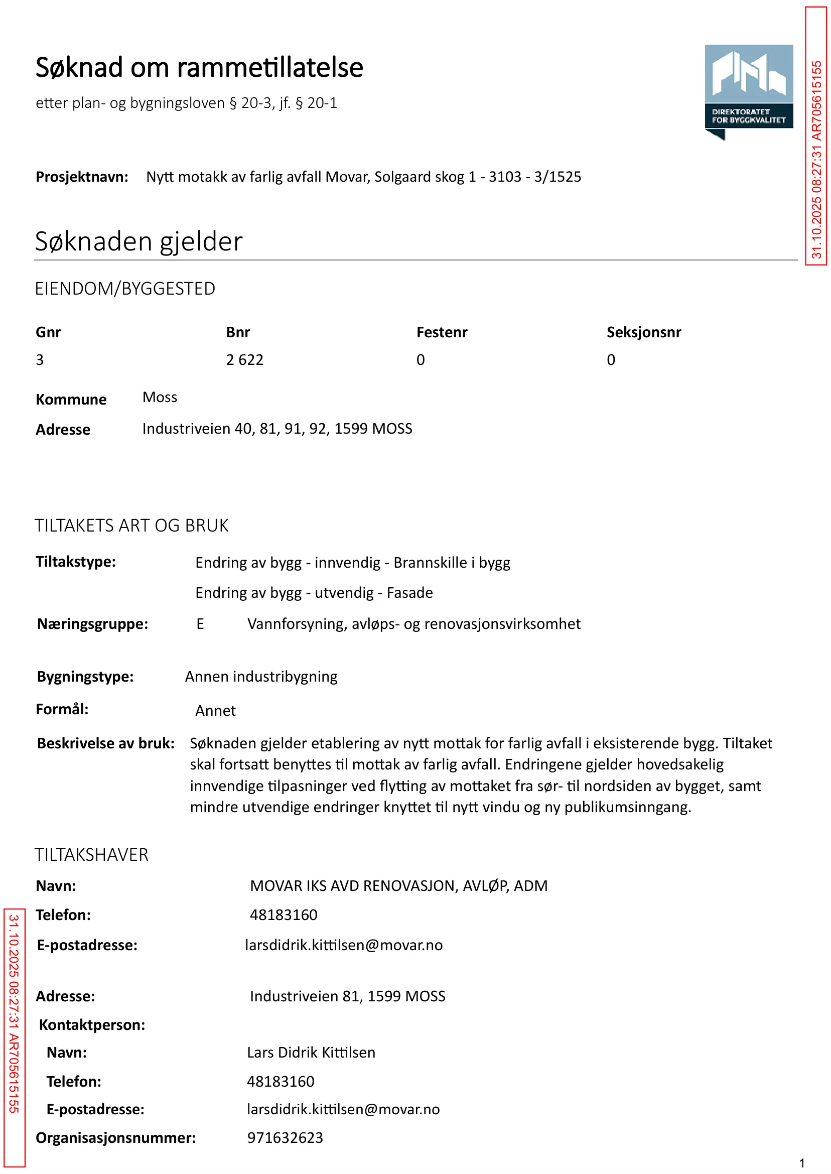Søknad om rammetillatelse