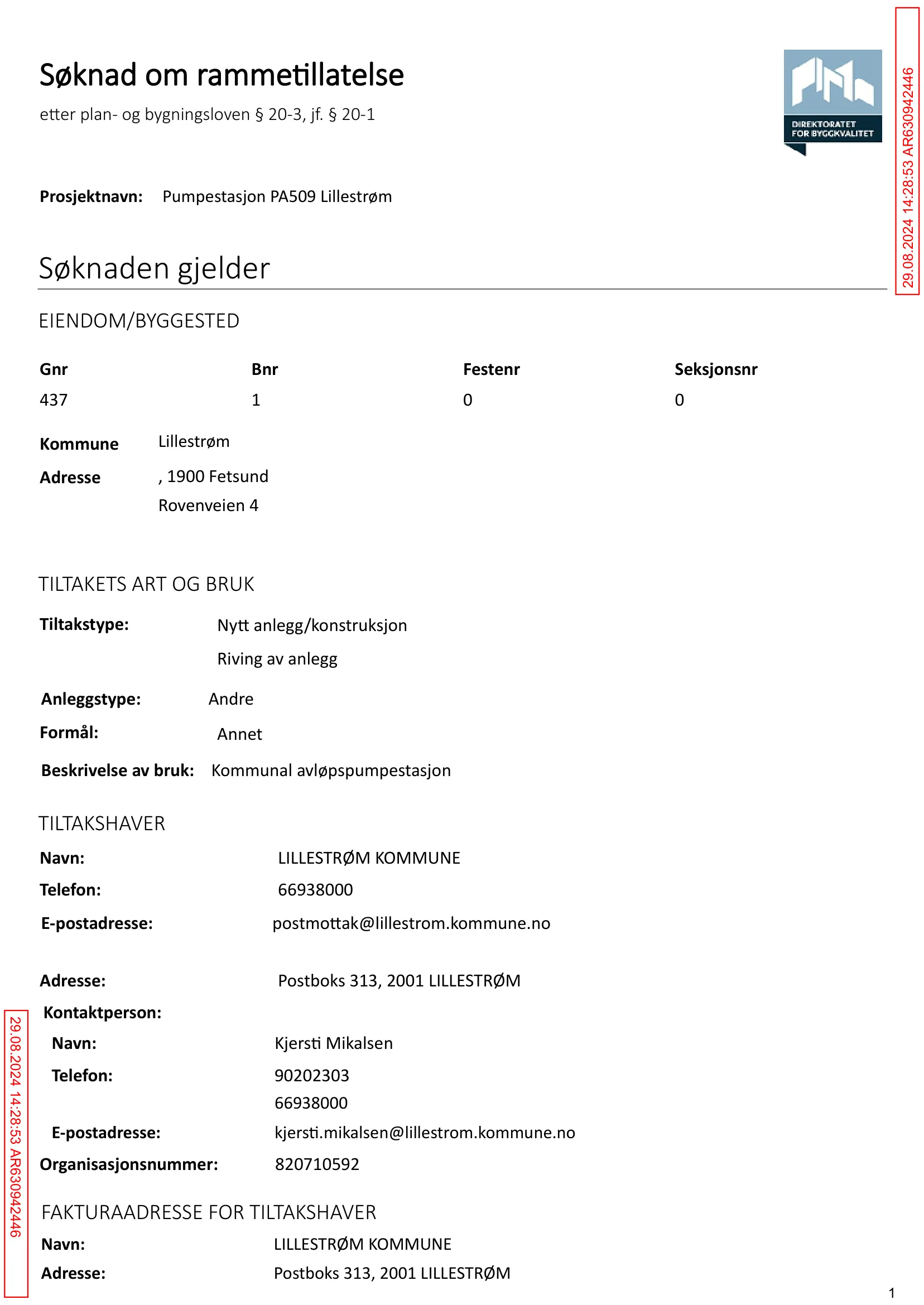 Søknad om rammetillatelse