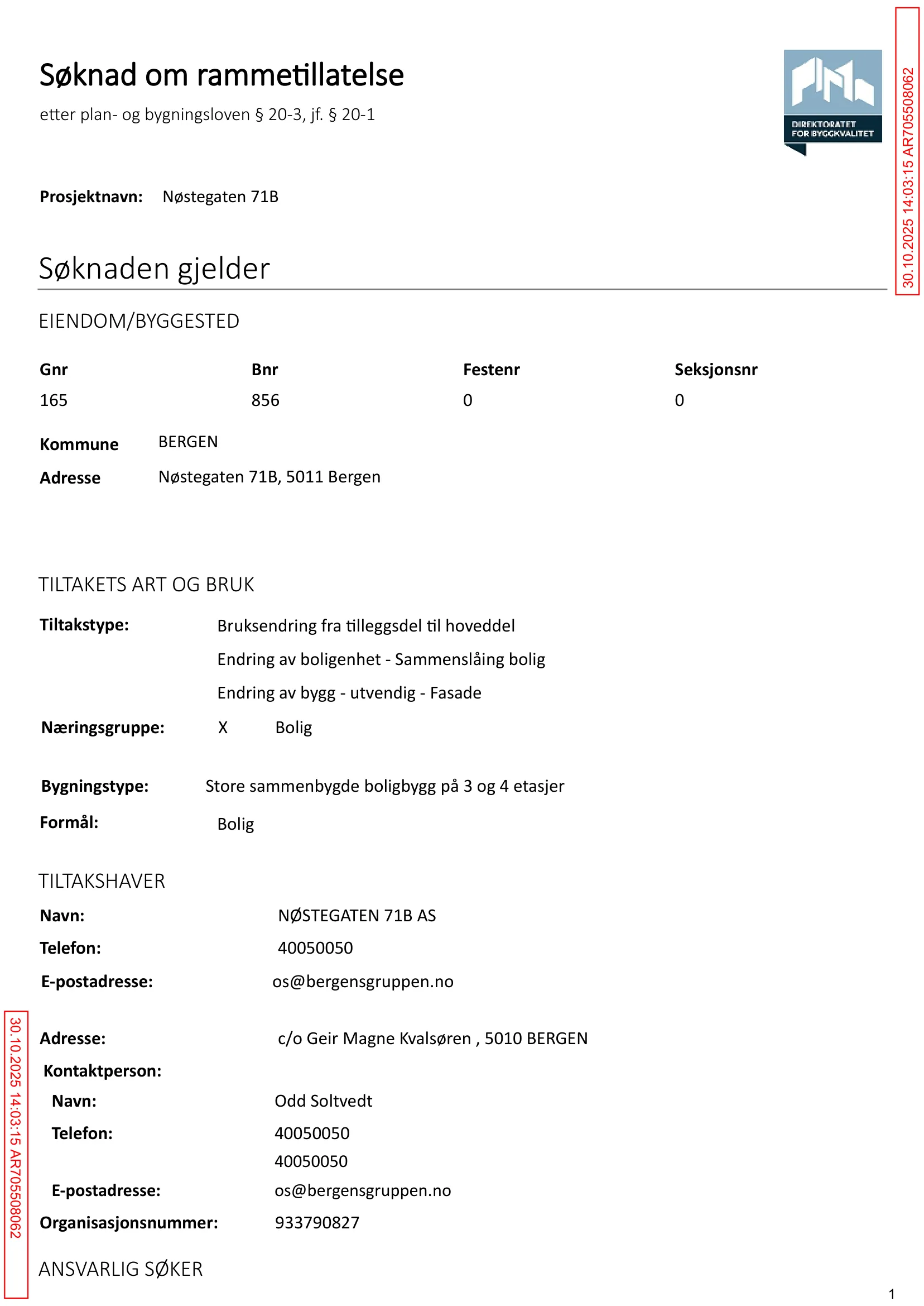 Søknad om rammetillatelse
