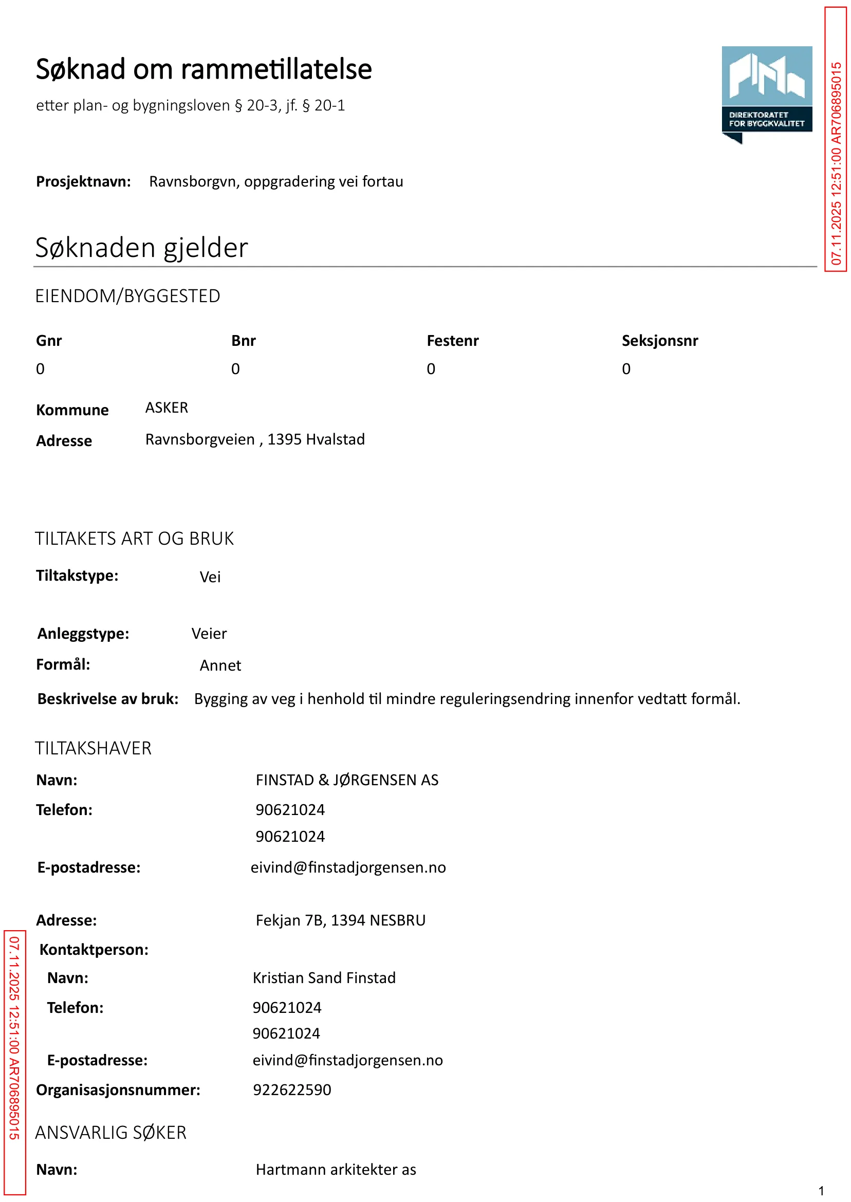 Søknad om rammetillatelse