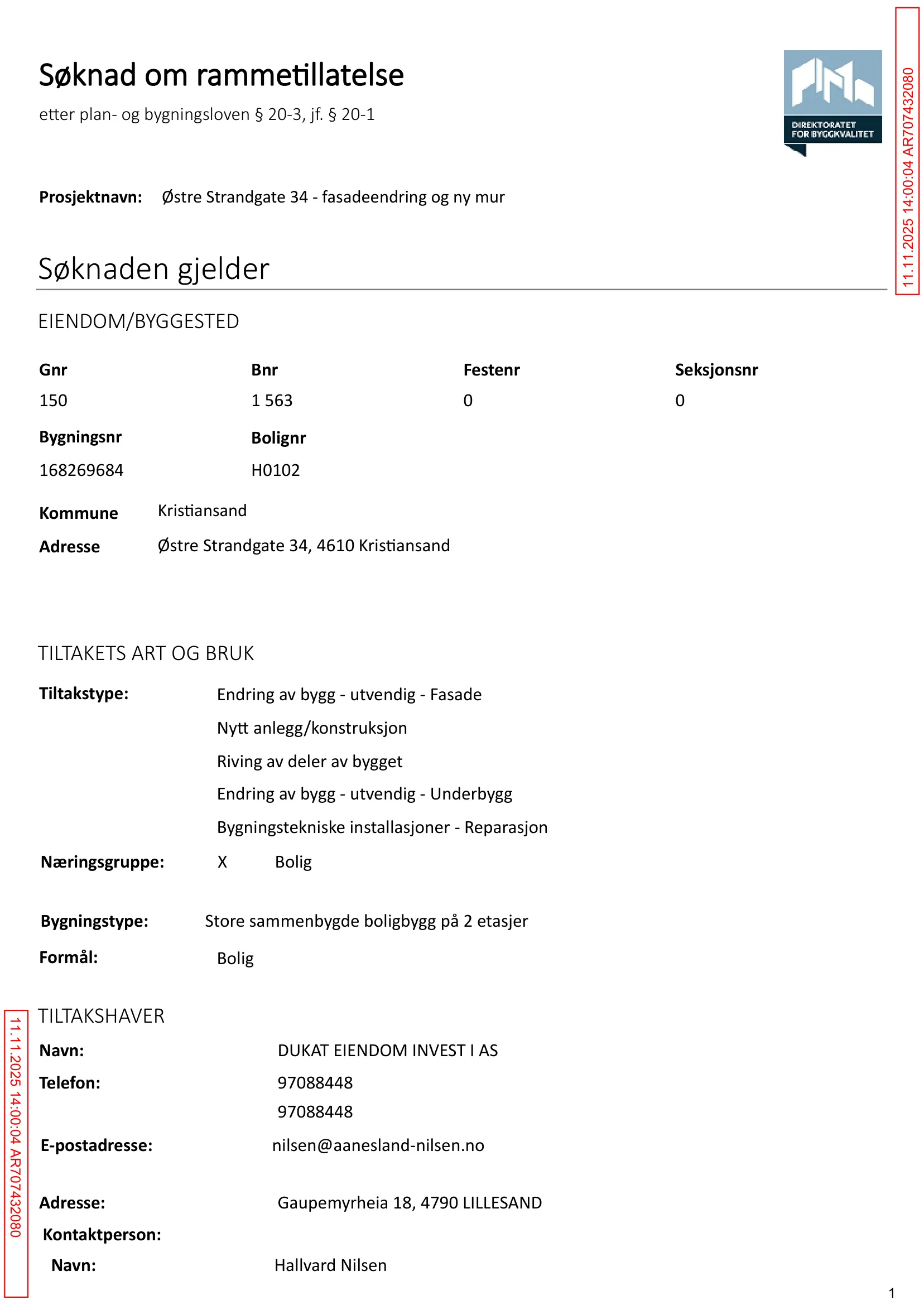 Søknad om rammetillatelse