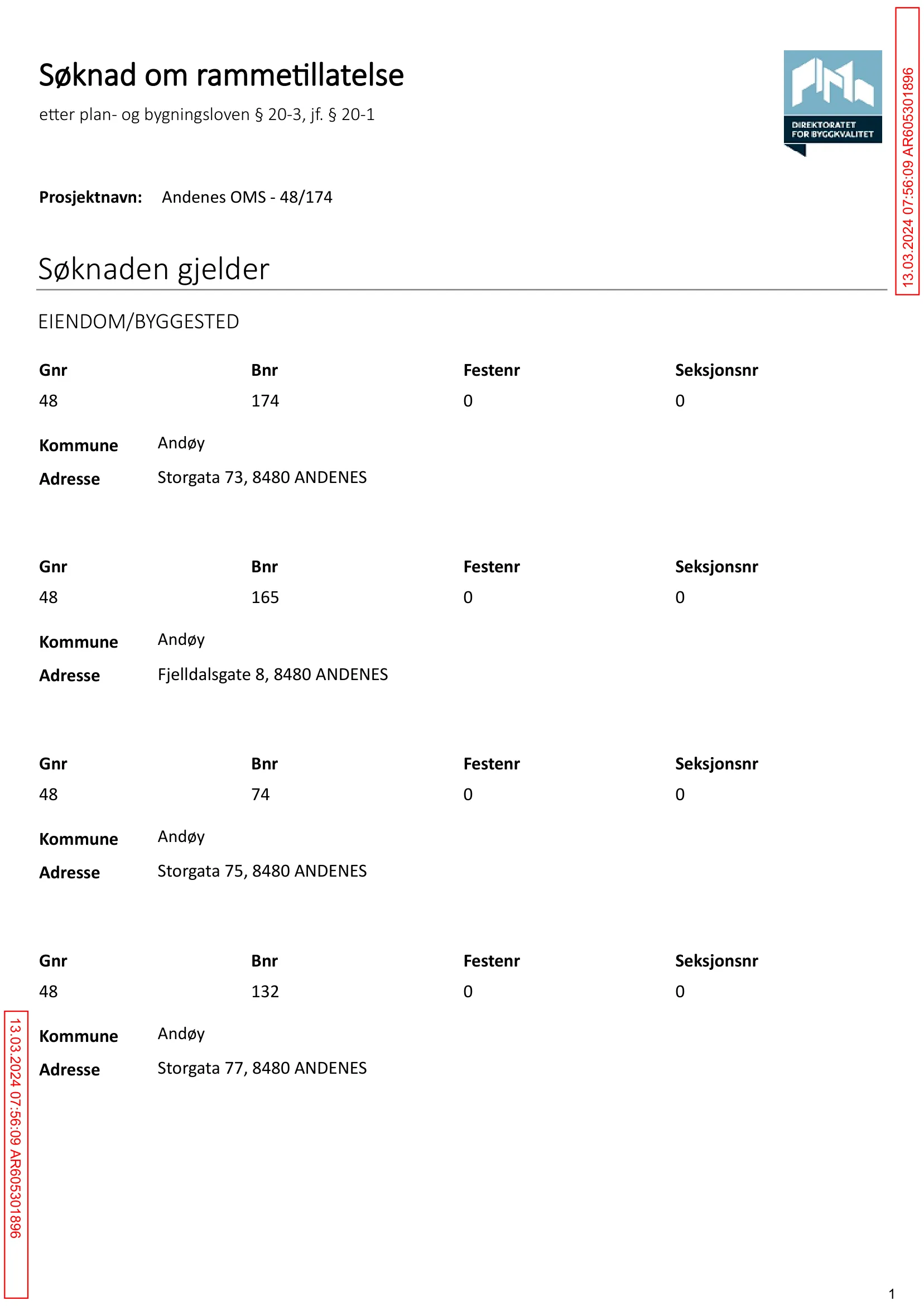 Søknad om rammetillatelse