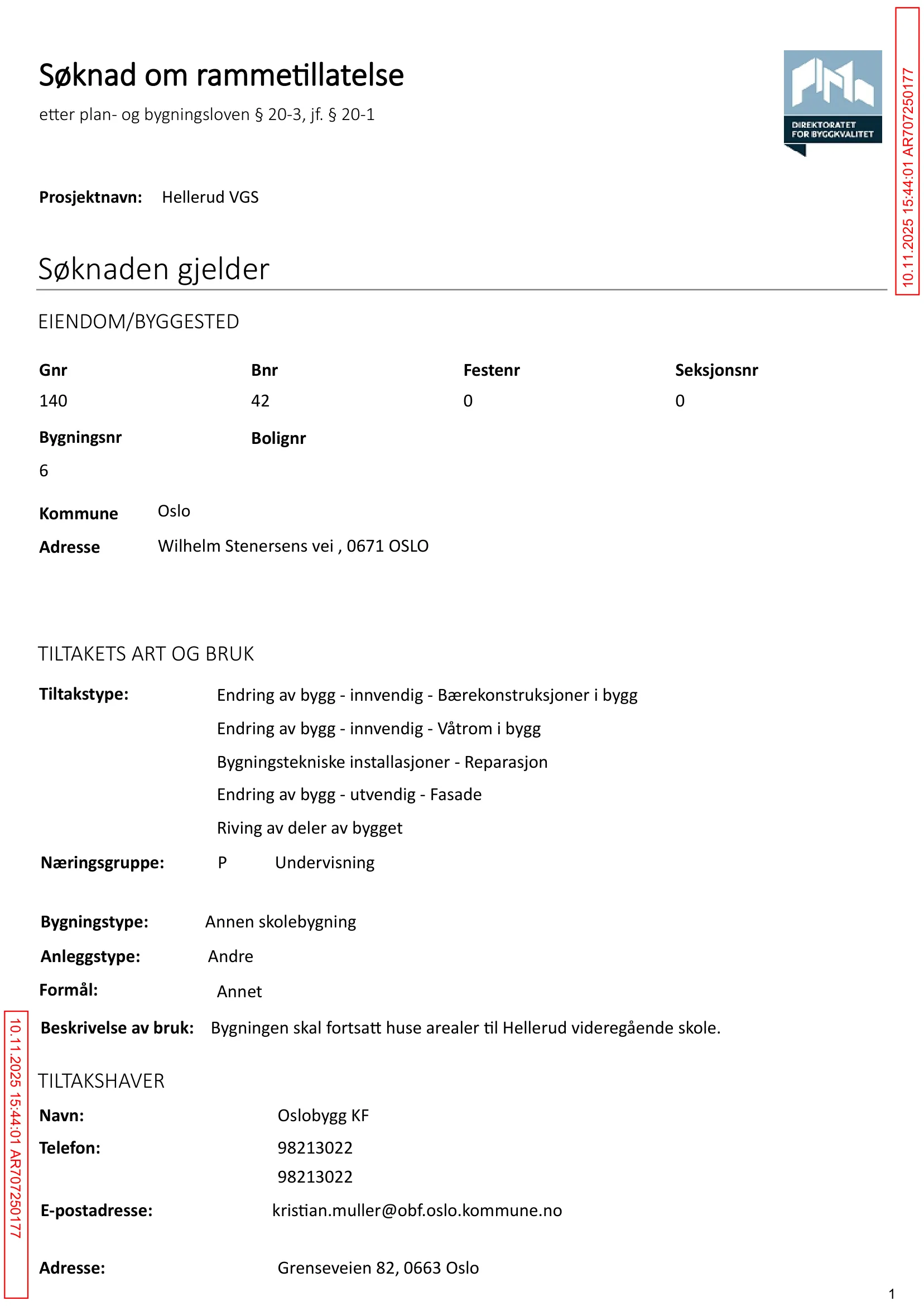 Søknad om rammetillatelse