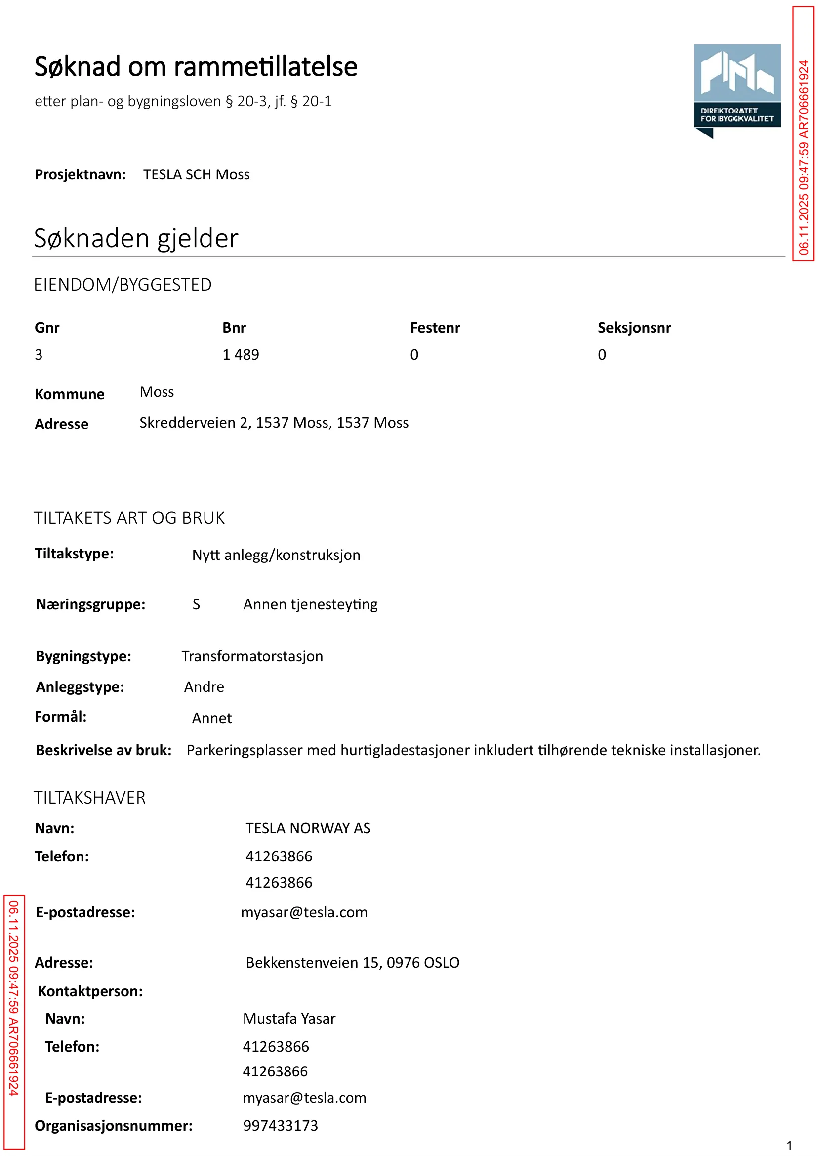 Søknad om rammetillatelse