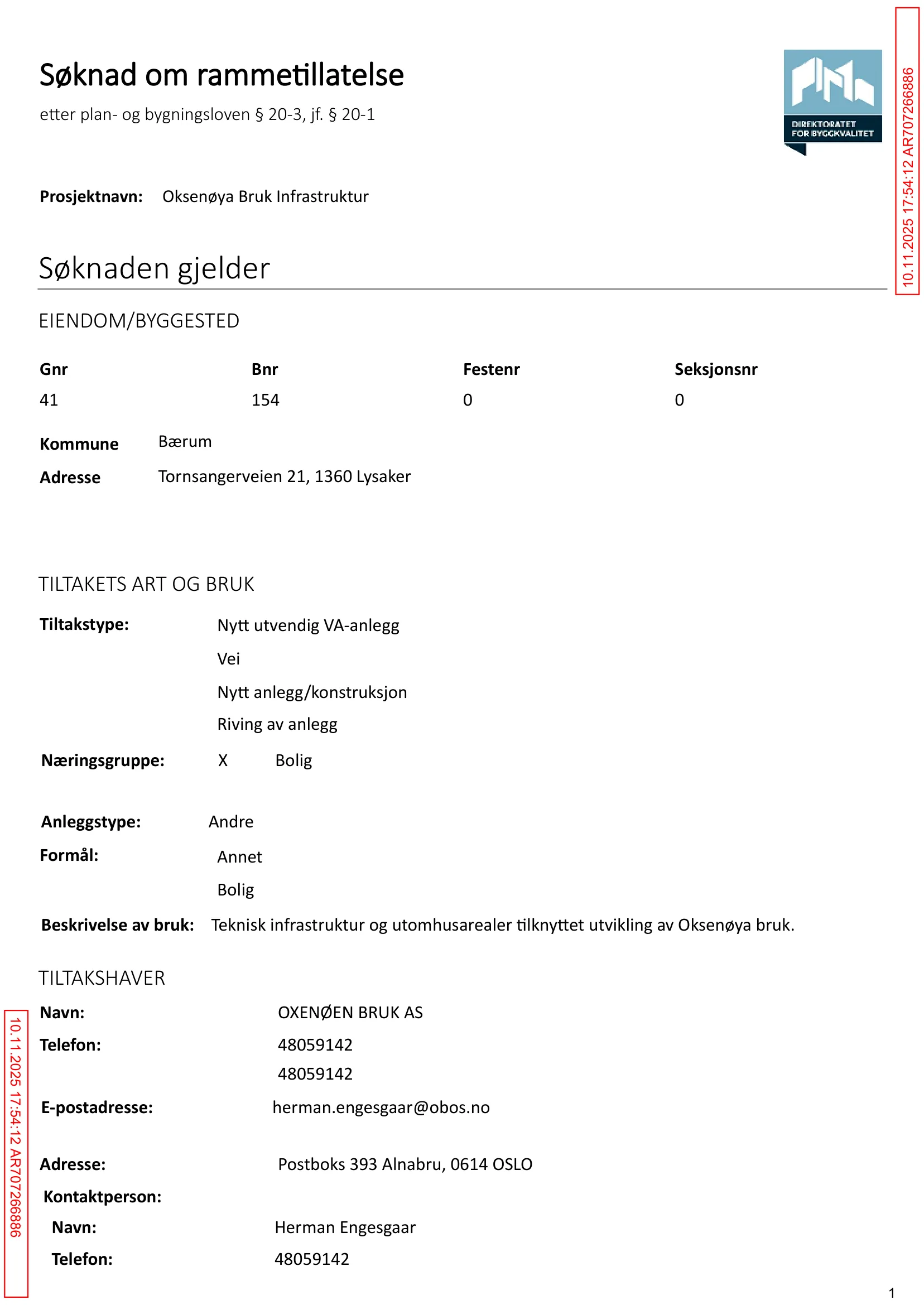 Søknad om rammetillatelse