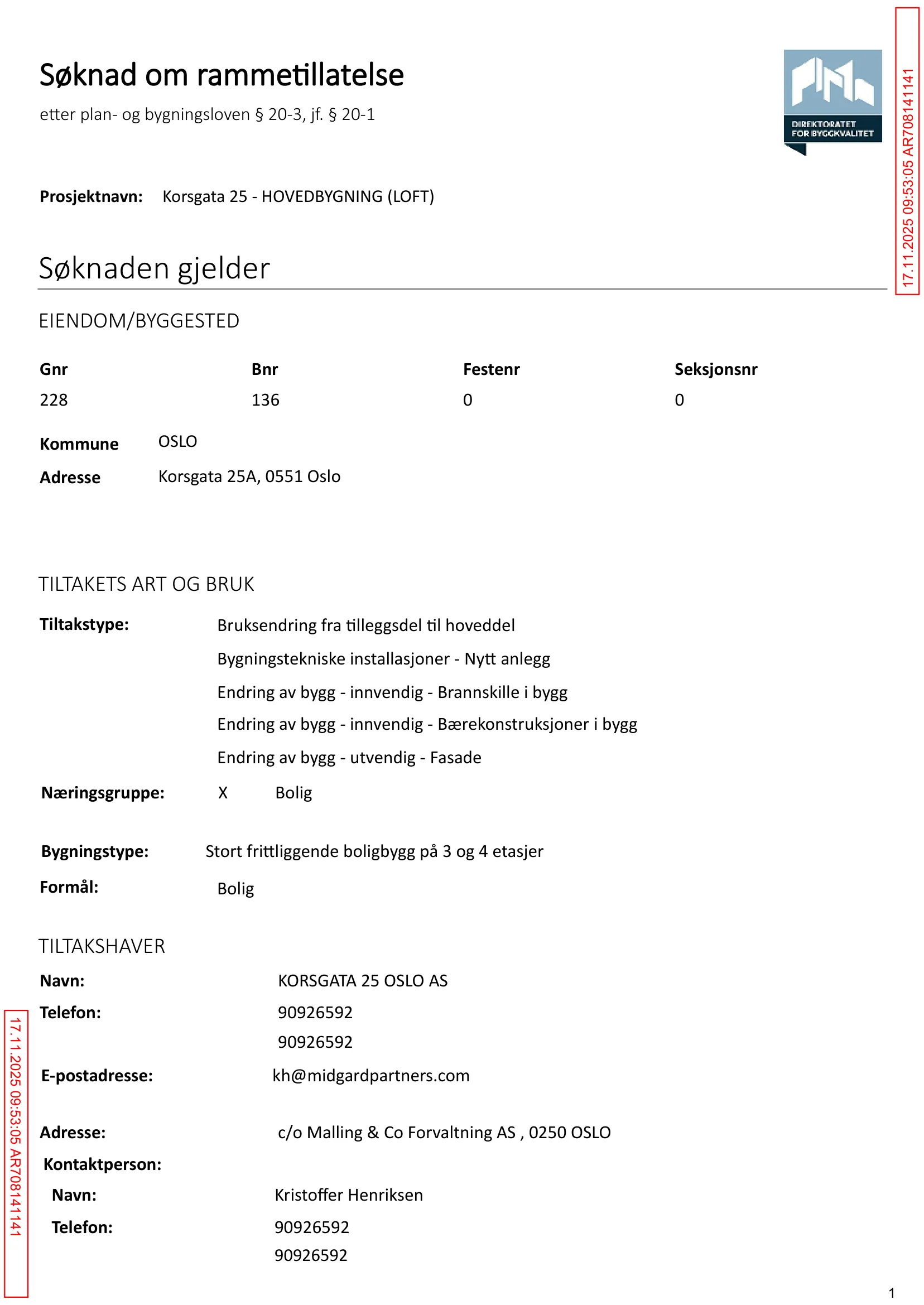 Søknad om rammetillatelse