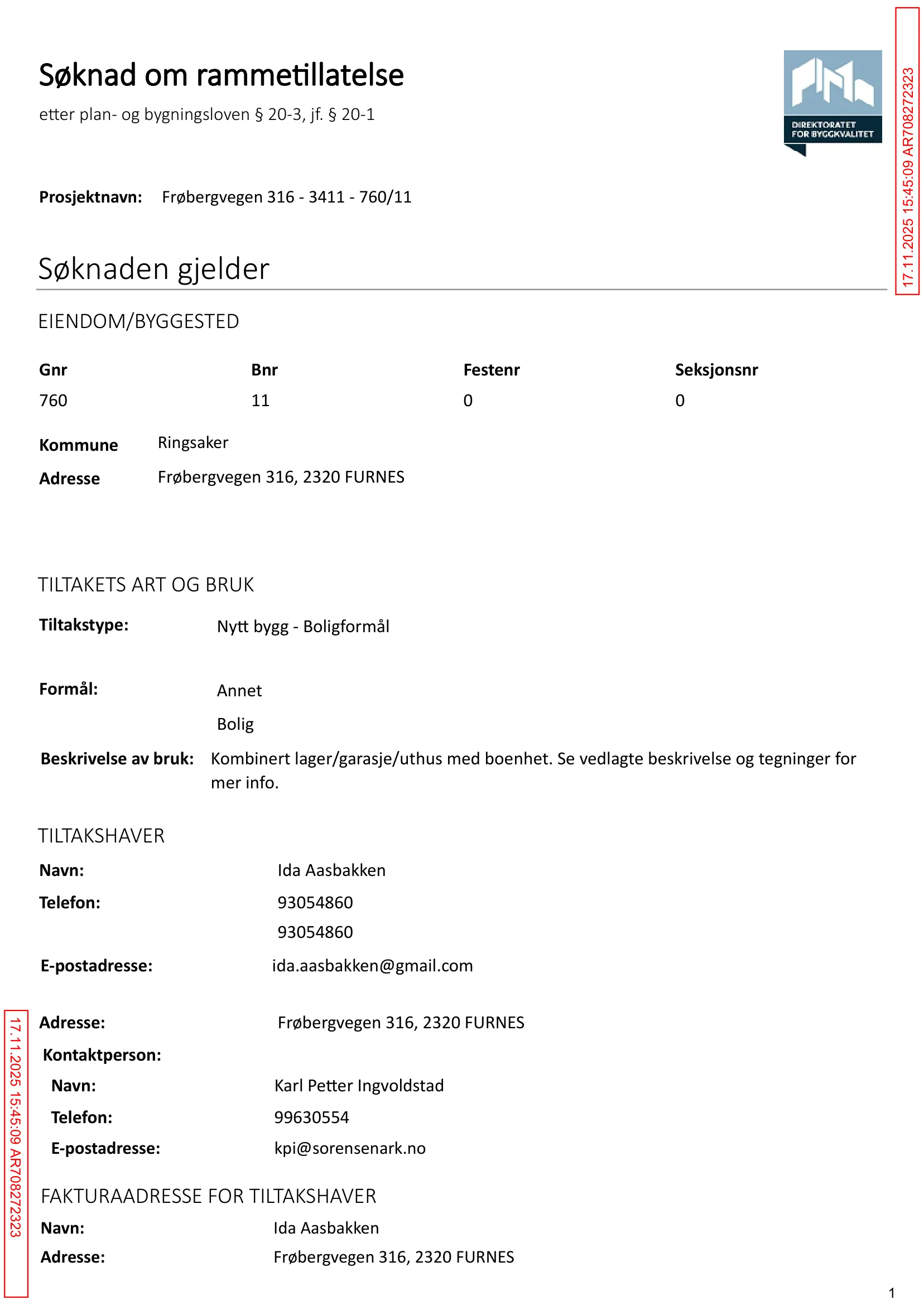 Søknad om rammetillatelse