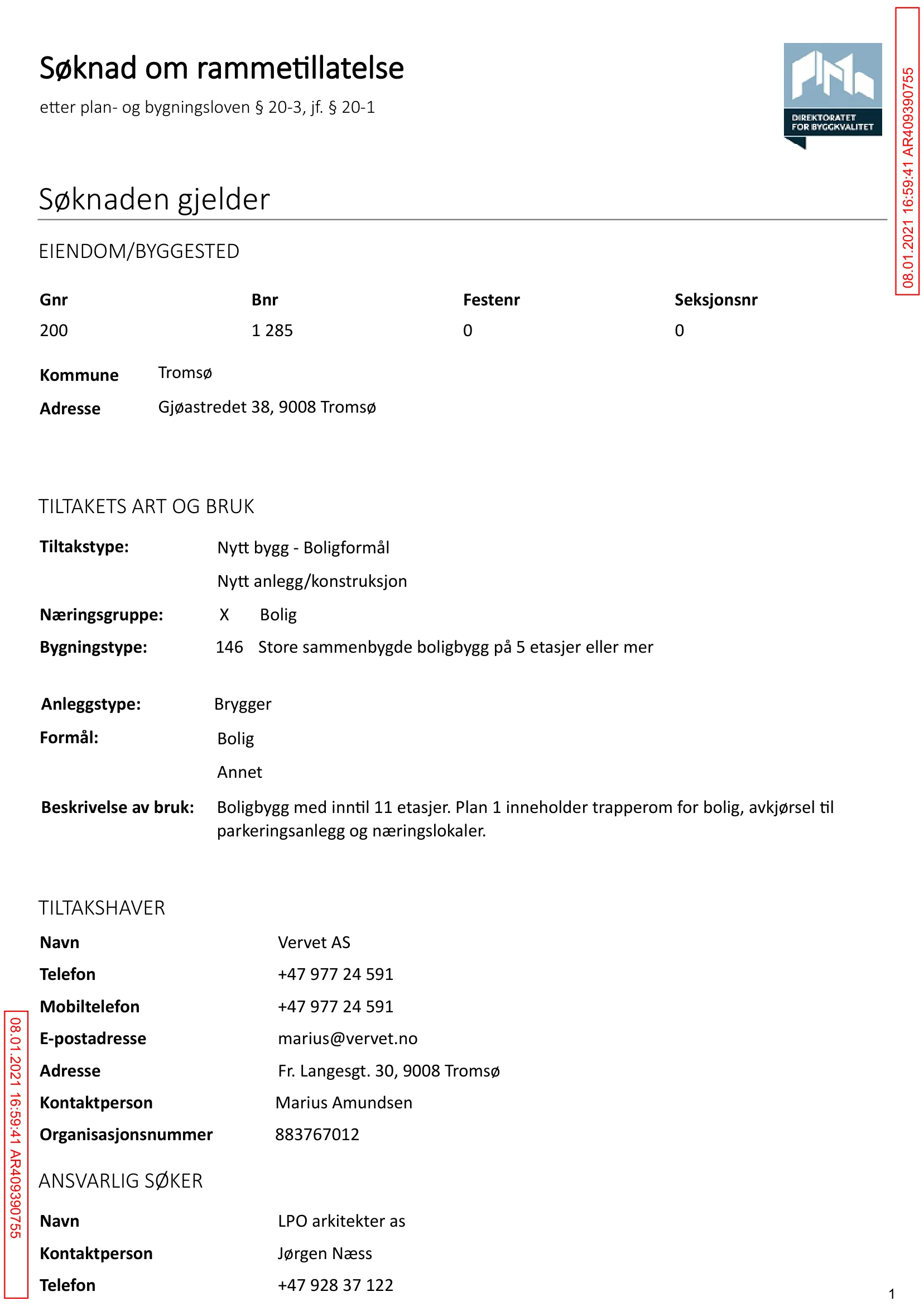 Søknad om rammetillatelse
