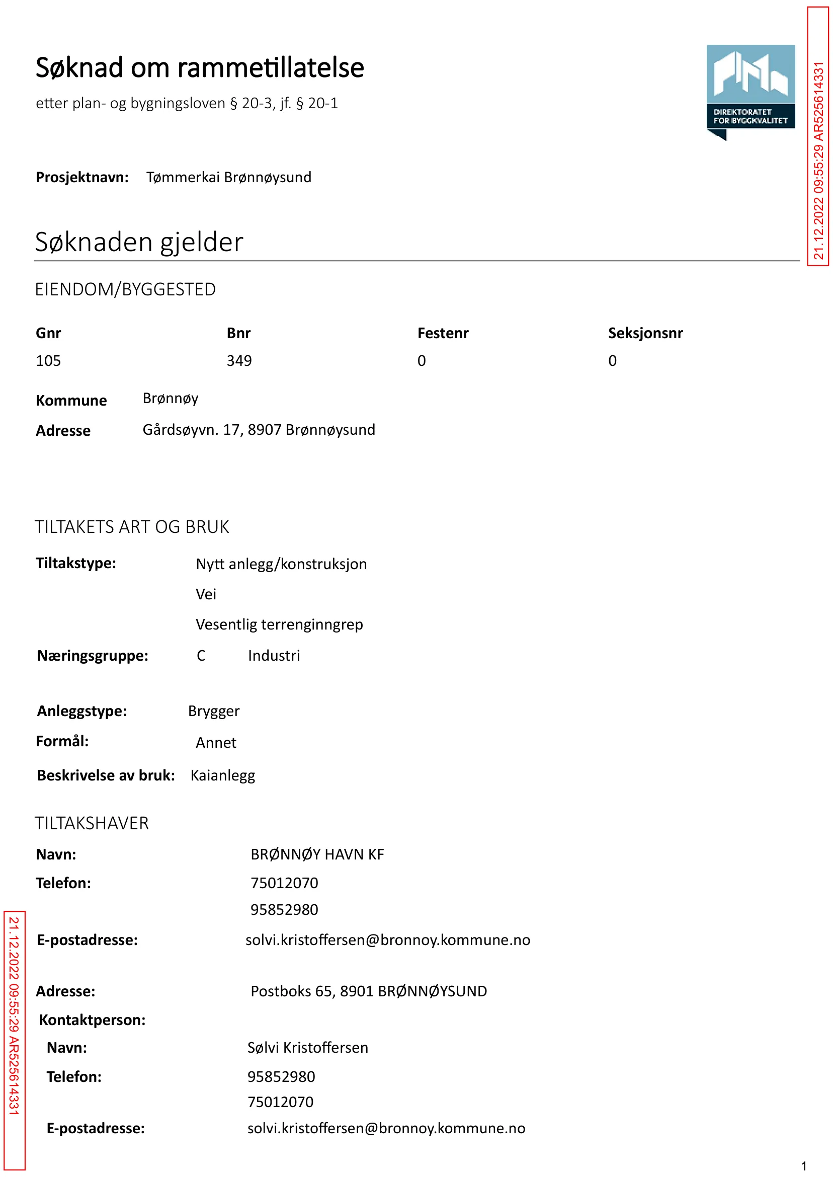 Søknad om rammetillatelse