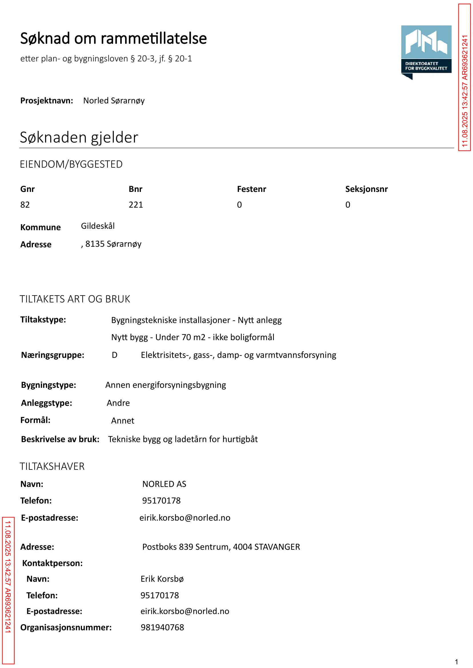 Søknad om rammetillatelse